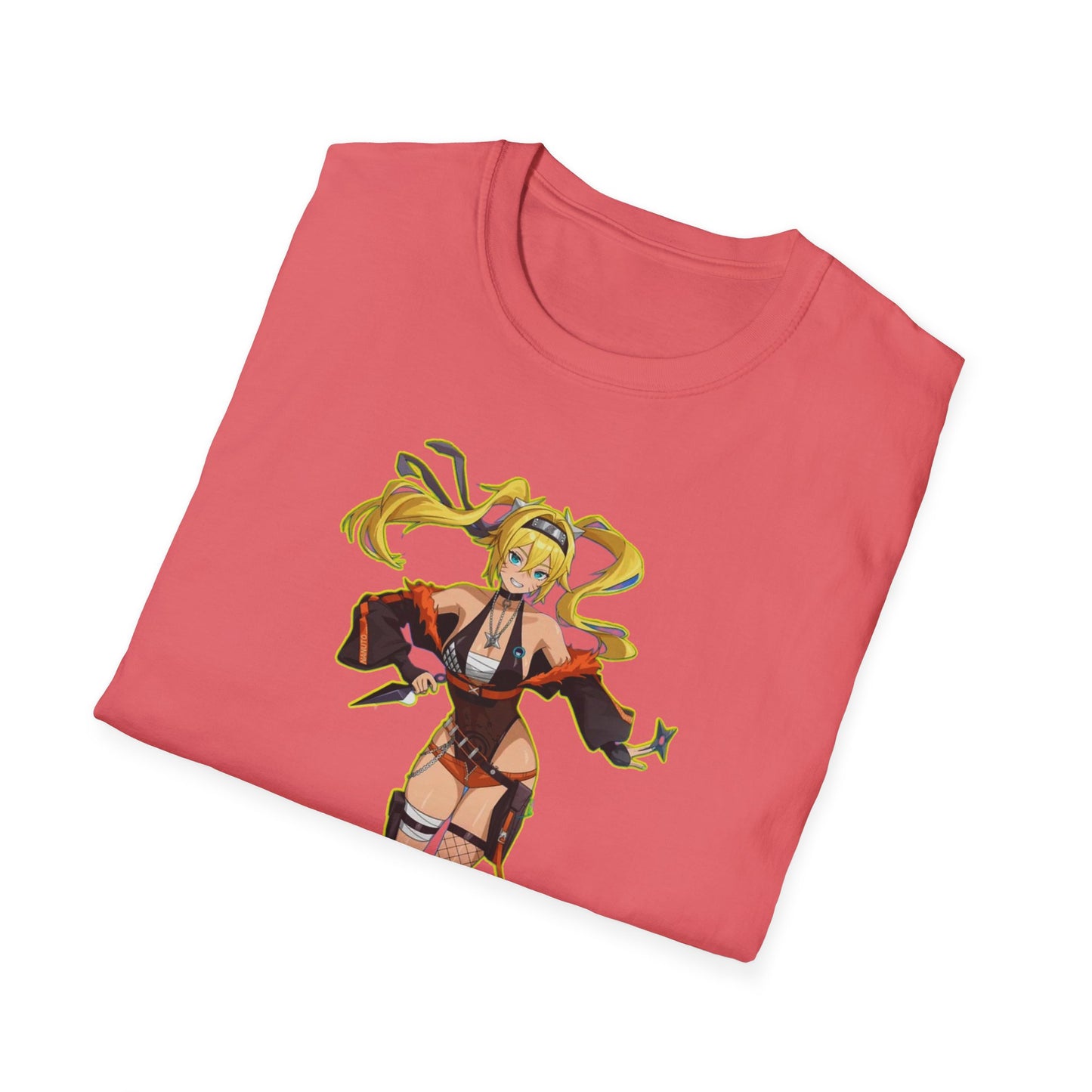 Anime-Inspired Naruto 8 Unisex Softstyle T-Shirt, Casual Wear, Gifts for Gamers, Comic Con Apparel, Unique Fashion Statement