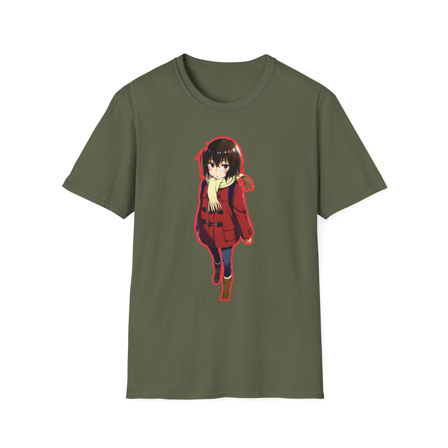 Cute Anime Graphic erased T-Shirt, Unisex Softstyle Tee for Fans, Cozy Everyday Wear, Perfect Gift for Teens, Anime Merchandise