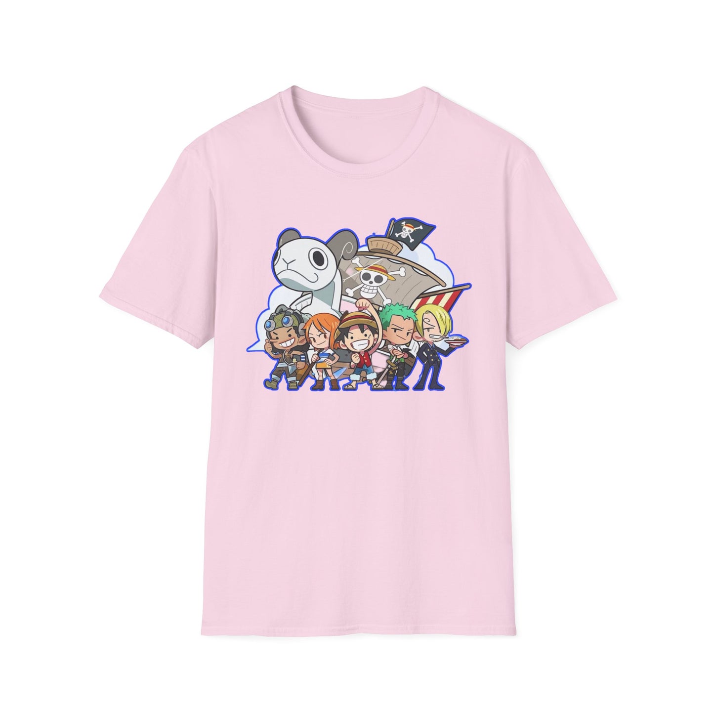 Cute Cartoon Character one piece 7 T-Shirt, Graphic Tee for Anime Lovers, Unisex Gift, Casual Wear, Softstyle Shirt