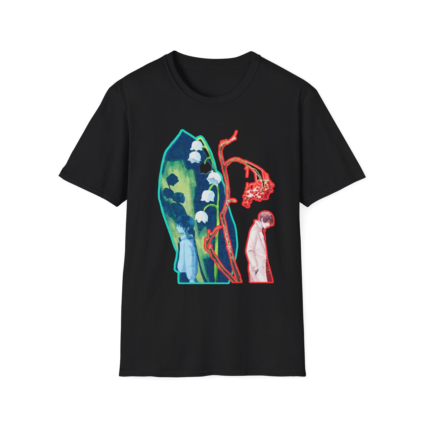 Artistic Unisex erased 5 Softstyle T-Shirt | Unique Graphic Tee, Gift for Art Lovers, Trendy Fashion, Everyday Wear, Creative Style
