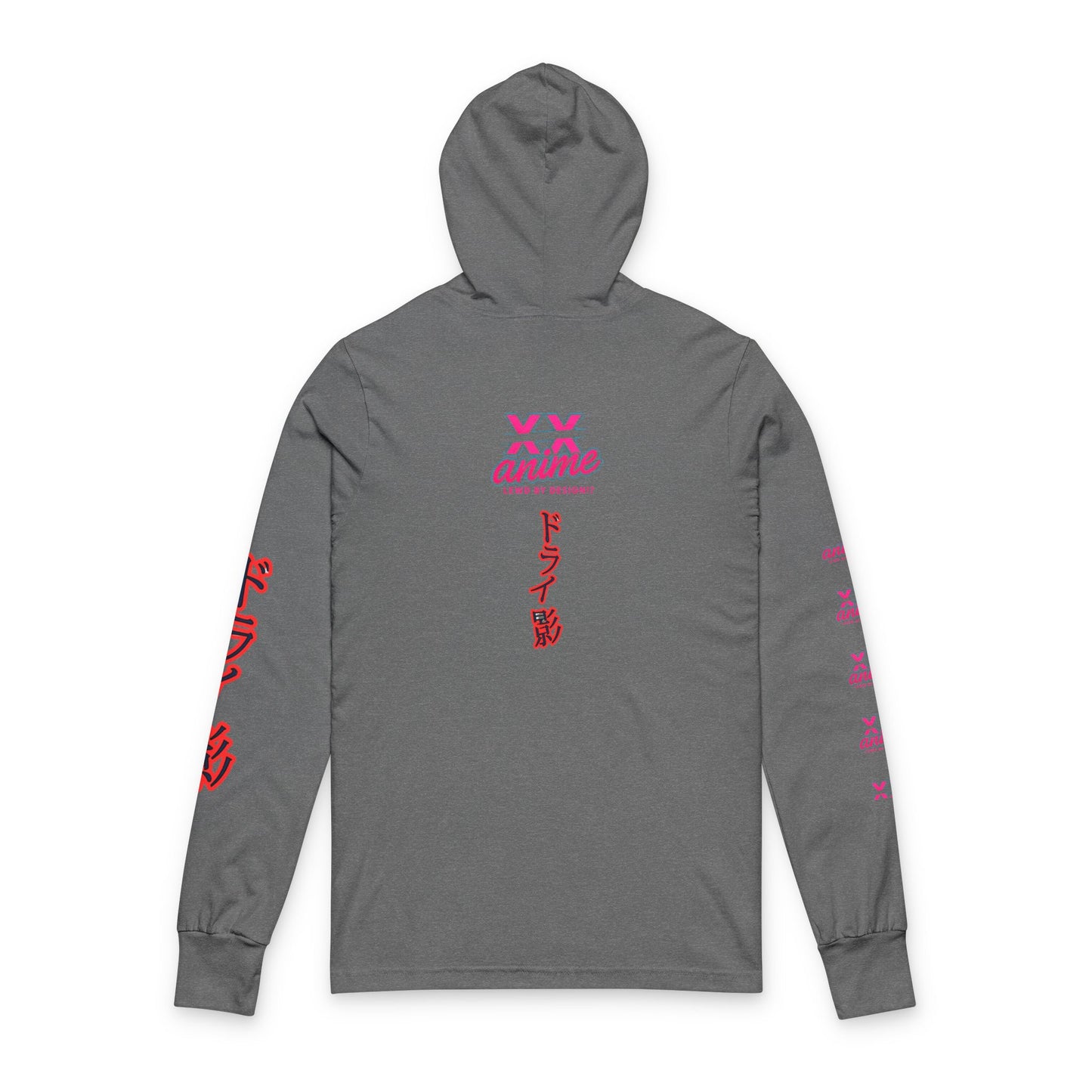 Anime-Inspired drykage Unisex Hooded Long Sleeve Tee, Graphic Tee, Streetwear, Casual Wear, Gift for Anime Lovers