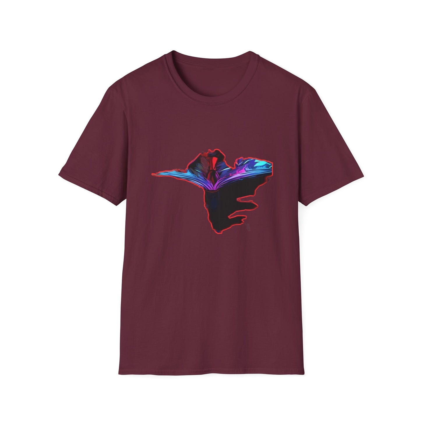 Dn Colorful Artistic Michigan Unisex Softstyle T-Shirt, Casual Wear, Unique Gift, Summer Outfit, Birthday Present, Art Lover's Tee