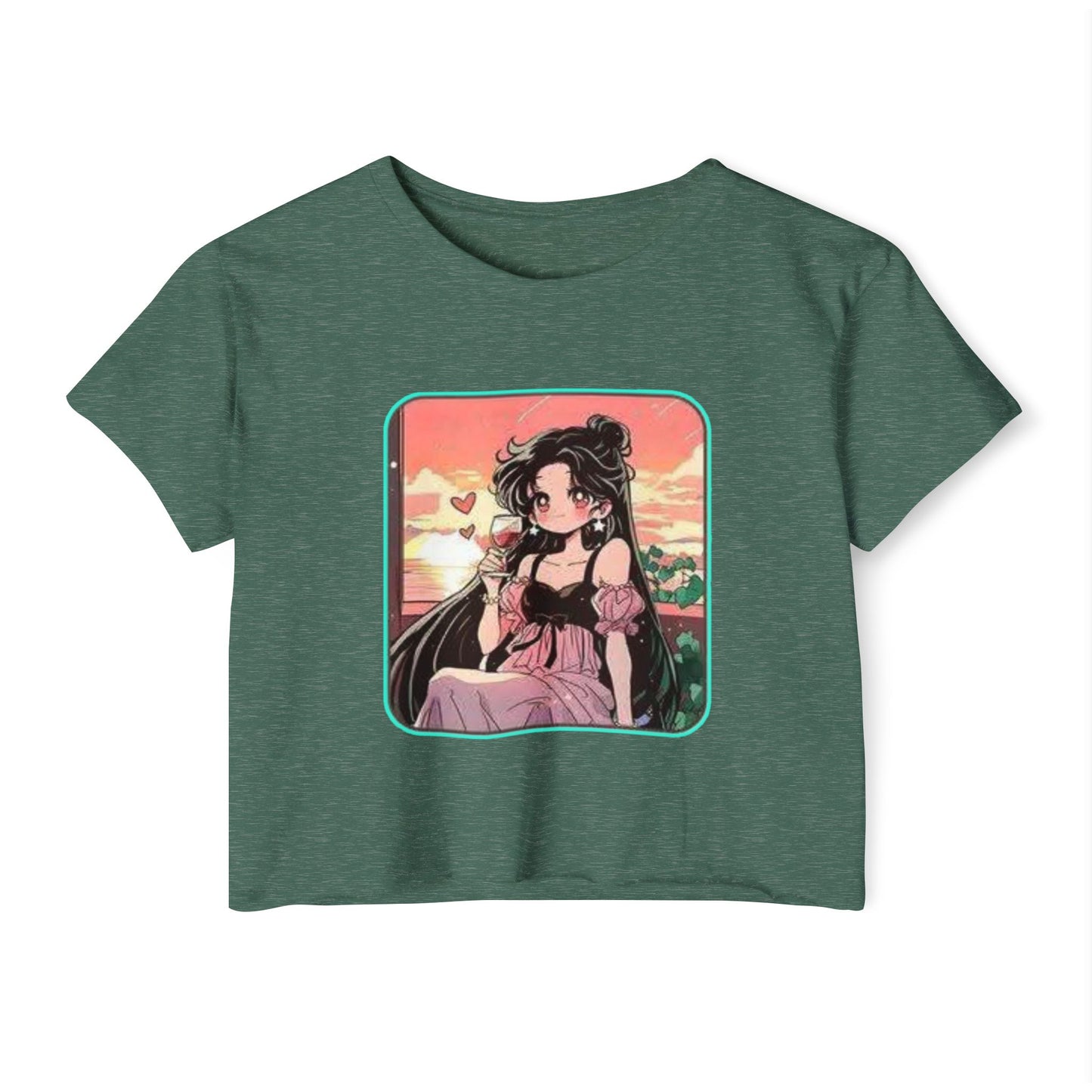 Chic Festival sailor moon 17 Crop Top | Anime Style T-Shirt, Summer Fashion, Music Festival Outfit, Casual Wear, Gift for Her
