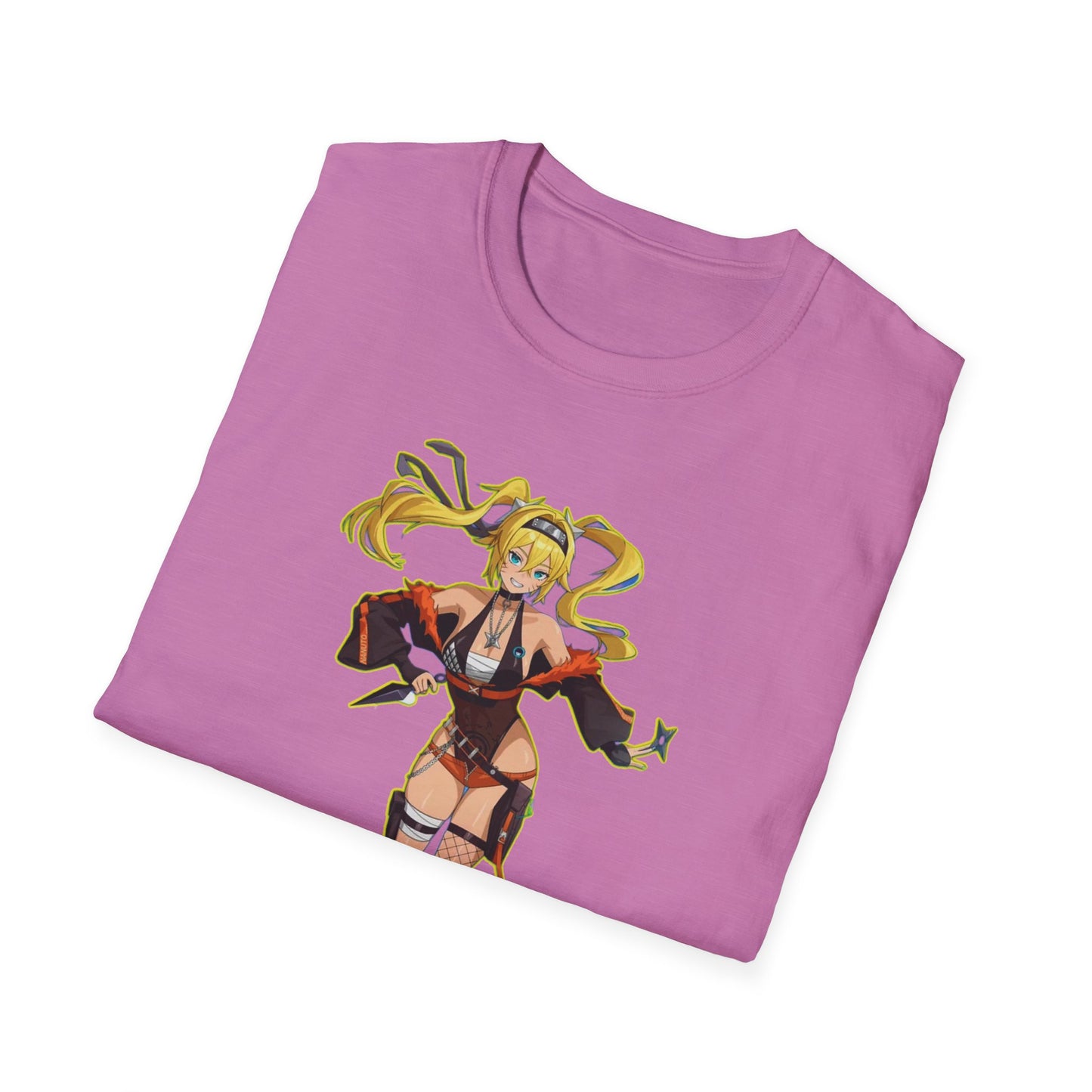 Anime-Inspired Naruto 8 Unisex Softstyle T-Shirt, Casual Wear, Gifts for Gamers, Comic Con Apparel, Unique Fashion Statement