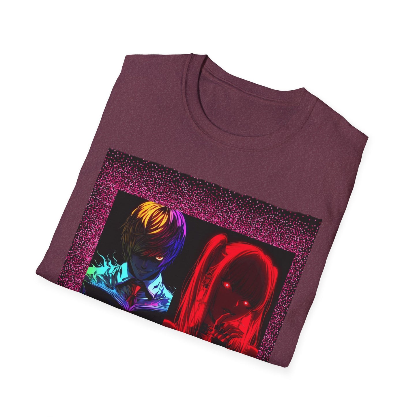 Dn Vibrant Graphic Tee: Unisex Softstyle T-Shirt, Retro Art Shirt, Casual Wear, Gift for Anime Lovers, Statement T-Shirt