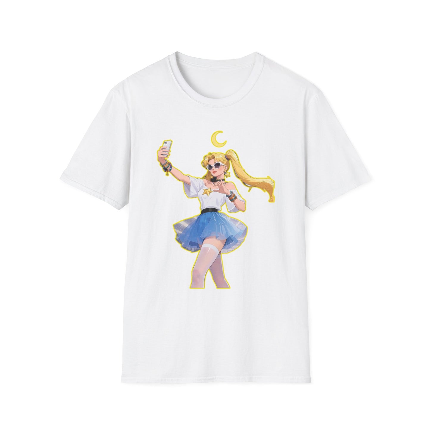 Moonlit Selfie sailor moon Unisex T-Shirt – Fun, Relatable, Casual Wear for Anime Fans, Gifts for Birthdays, Cosplay Events, or Everyday Comfort