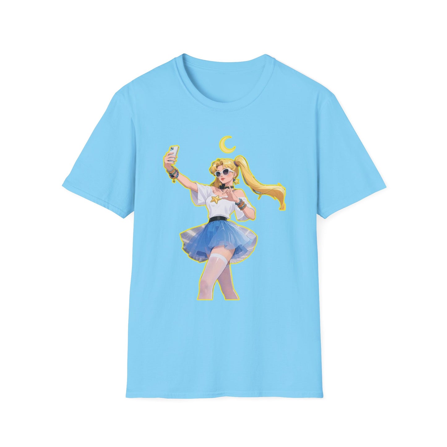 Moonlit Selfie sailor moon Unisex T-Shirt – Fun, Relatable, Casual Wear for Anime Fans, Gifts for Birthdays, Cosplay Events, or Everyday Comfort