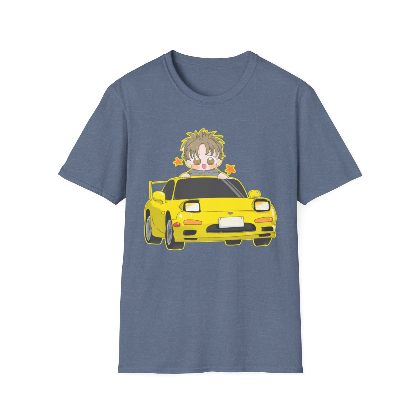 Cool Cartoon initial D 5 Car Unisex T-Shirt - Fun Gift for Car Lovers, Anime Fans, Birthday, Casual Wear, Everyday Style