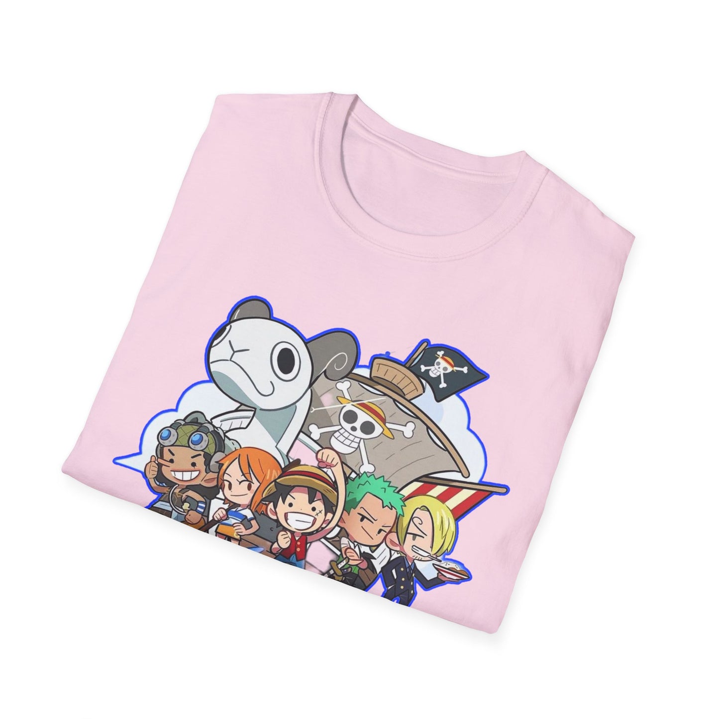Cute Cartoon Character one piece 7 T-Shirt, Graphic Tee for Anime Lovers, Unisex Gift, Casual Wear, Softstyle Shirt