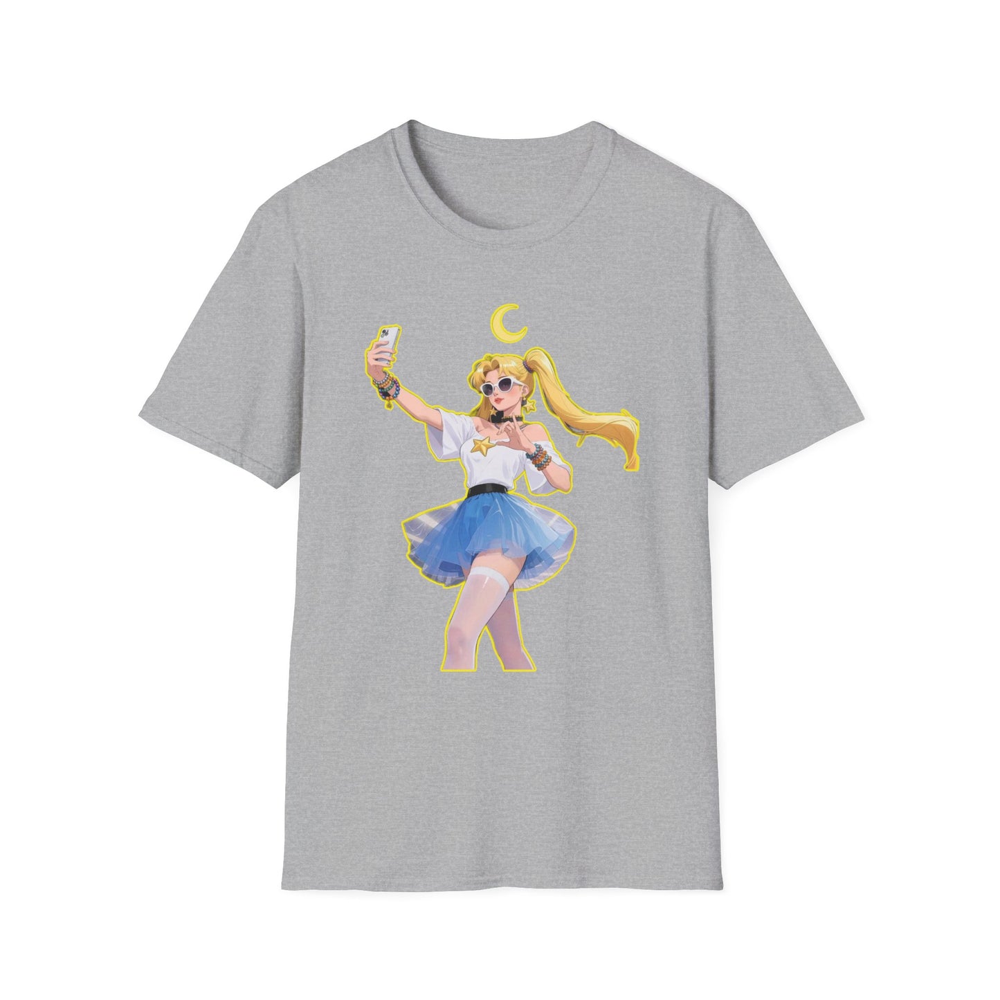 Moonlit Selfie sailor moon Unisex T-Shirt – Fun, Relatable, Casual Wear for Anime Fans, Gifts for Birthdays, Cosplay Events, or Everyday Comfort