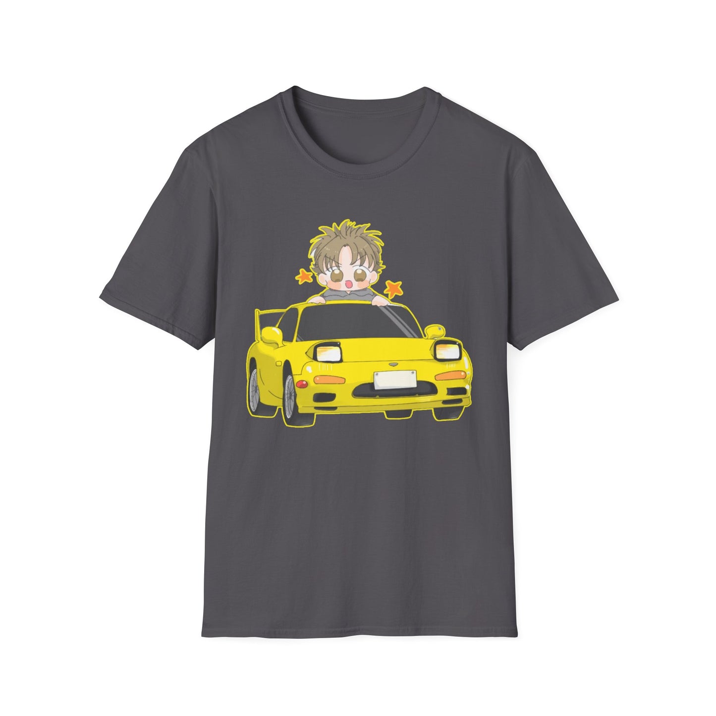 Cool Cartoon initial D 5 Car Unisex T-Shirt - Fun Gift for Car Lovers, Anime Fans, Birthday, Casual Wear, Everyday Style