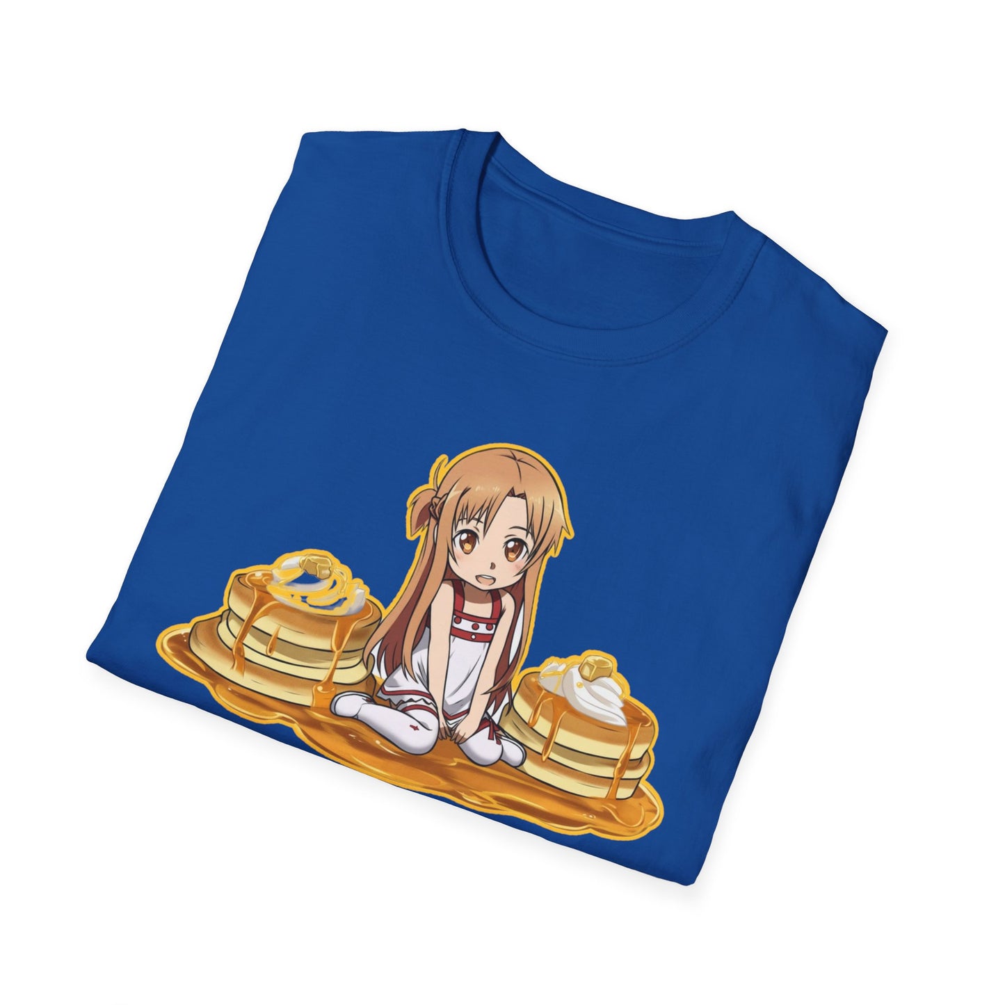 Cute Pancake Anime sao 2 T-Shirt, Fun Casual Wear, Kawaii Gift, Food Lover Style, Unique Graphic Tee, Perfect for Everyday Comfort