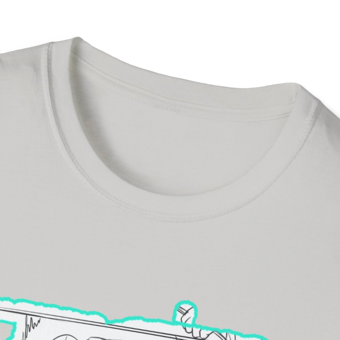 Chill Vibes Graphic bleach 6 Tee - Skeleton Art Design, Unisex Softstyle T-Shirt for Casual Wear, Gift for Horror Fans, Cool Summer Shirt