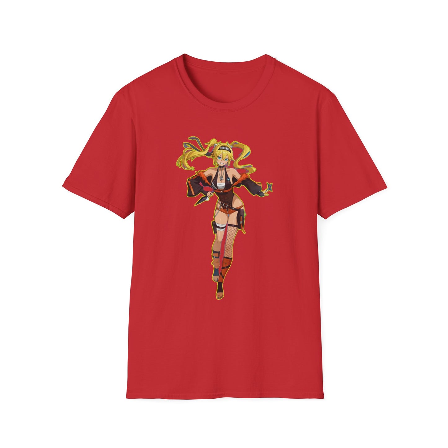 Anime-Inspired Naruto 8 Unisex Softstyle T-Shirt, Casual Wear, Gifts for Gamers, Comic Con Apparel, Unique Fashion Statement