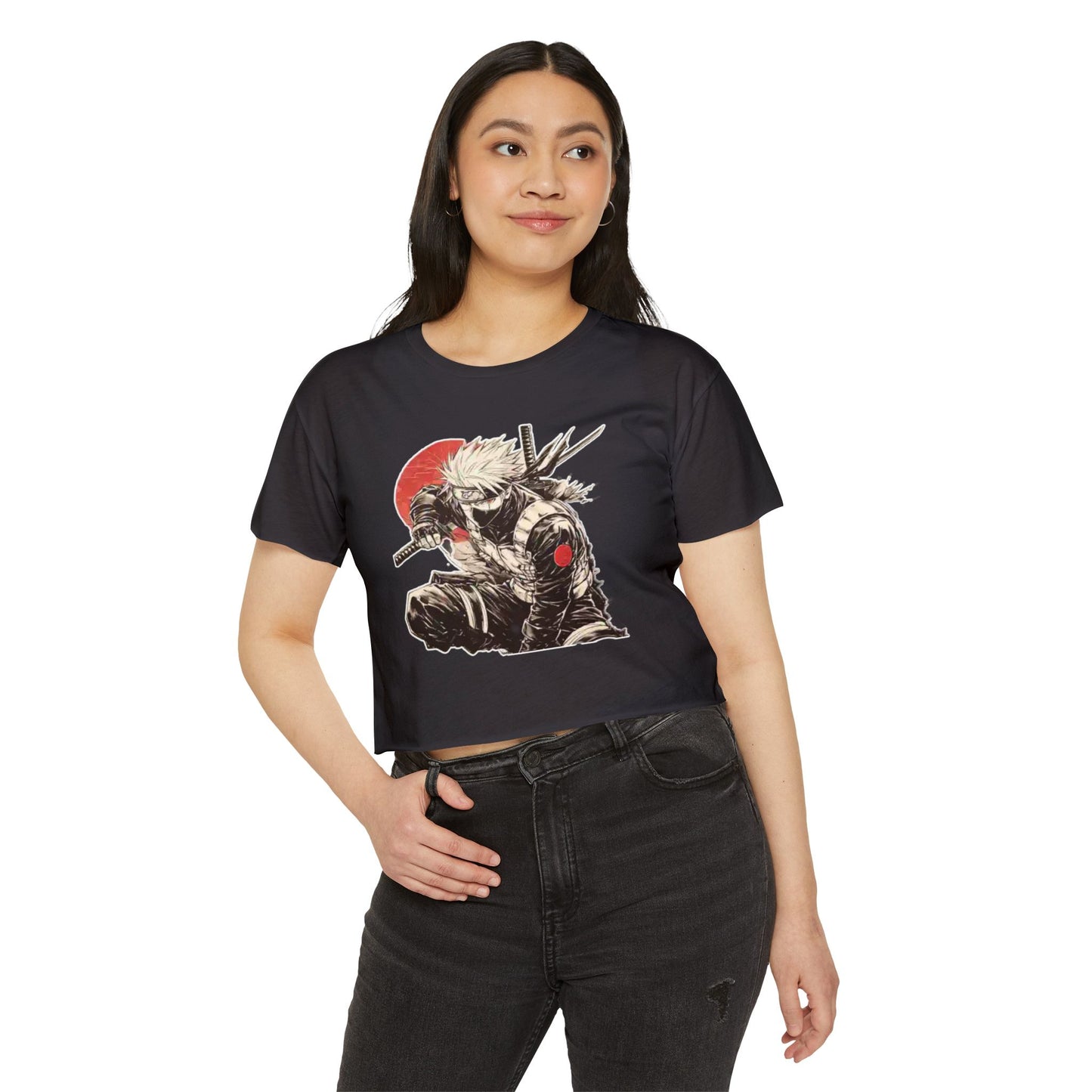 Anime-Inspired Women's naruto 2 Festival Crop Top, Trendy Crop Top, Cute Streetwear, Gift for Anime Lovers, Summer Festival Outfit, Edgy Anime Tee