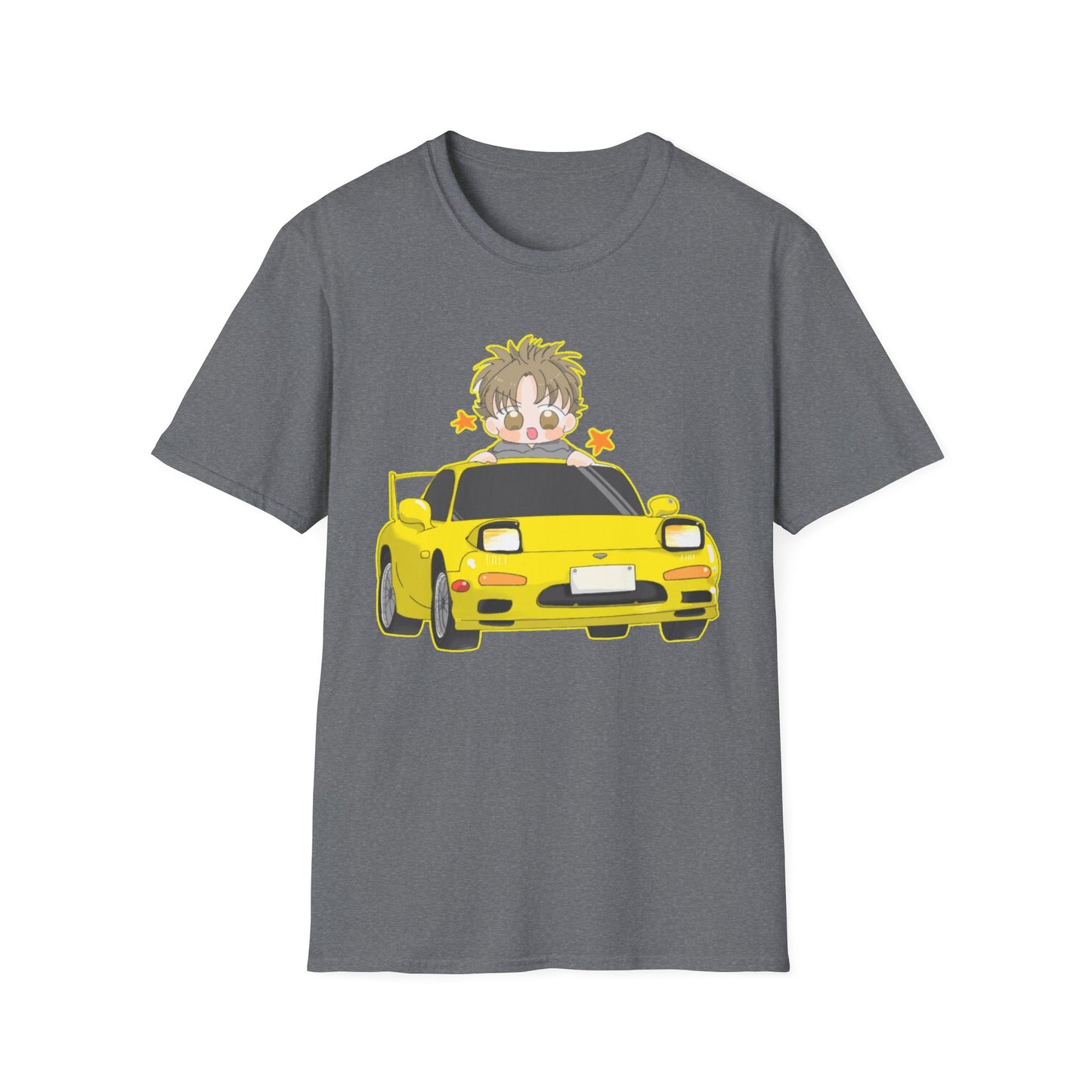 Cool Cartoon initial D 5 Car Unisex T-Shirt - Fun Gift for Car Lovers, Anime Fans, Birthday, Casual Wear, Everyday Style