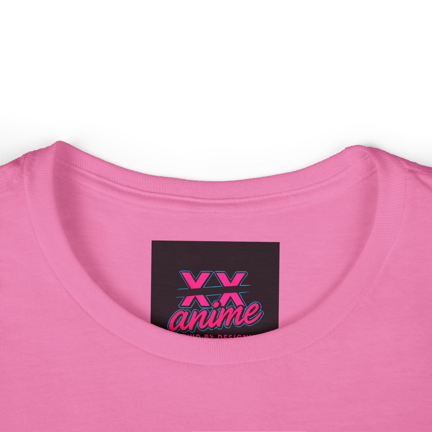 Anime-Inspired Women's Softstyle Tee, Casual Graphic Tee, Cute Character Shirt, Gift for Anime Fans, Everyday Wear, Pop Culture Apparel