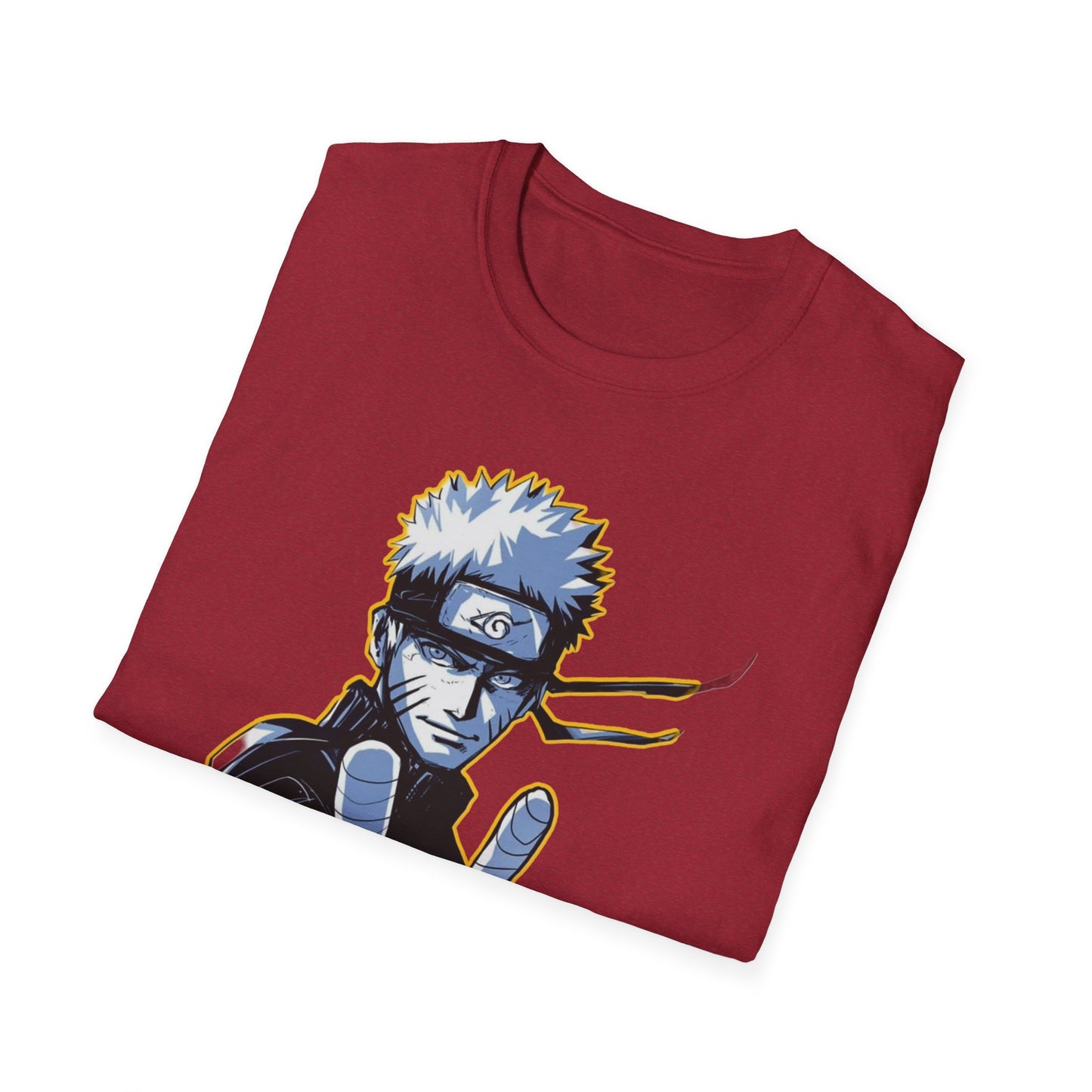Naruto-Inspired Unisex Softstyle T-Shirt, Anime Fan Tee, Gifts for Cosplay, Comfy Everyday Wear, Perfect for Halloween and Birthdays