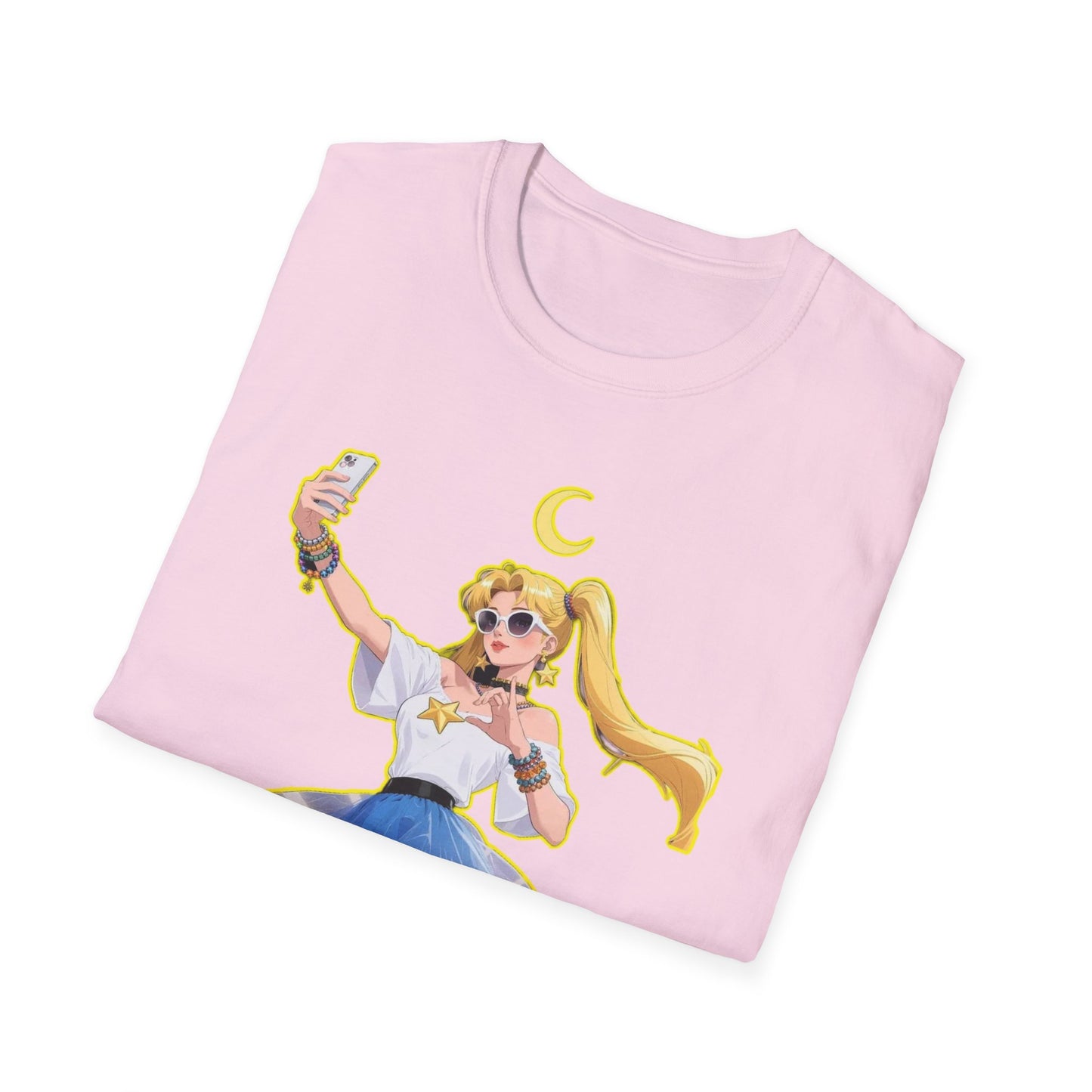Moonlit Selfie sailor moon Unisex T-Shirt – Fun, Relatable, Casual Wear for Anime Fans, Gifts for Birthdays, Cosplay Events, or Everyday Comfort