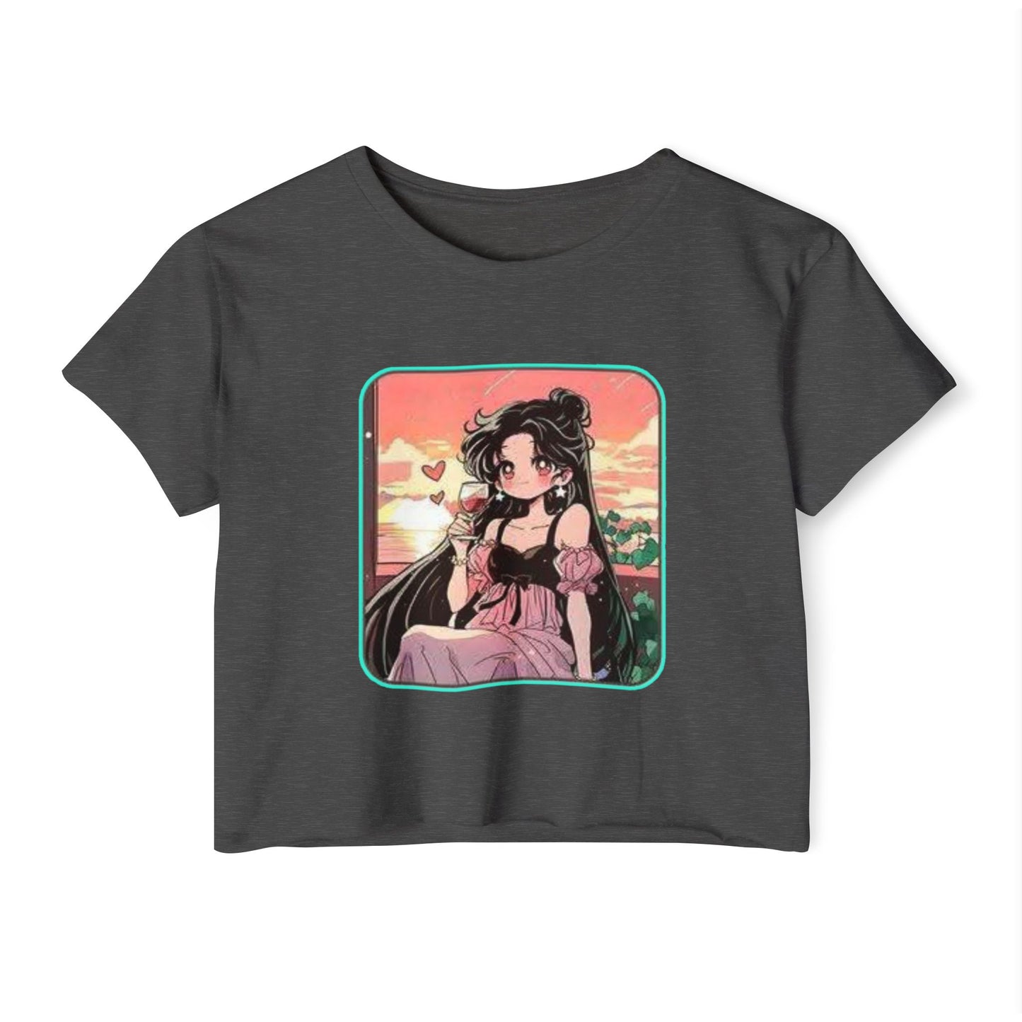 Chic Festival sailor moon 17 Crop Top | Anime Style T-Shirt, Summer Fashion, Music Festival Outfit, Casual Wear, Gift for Her