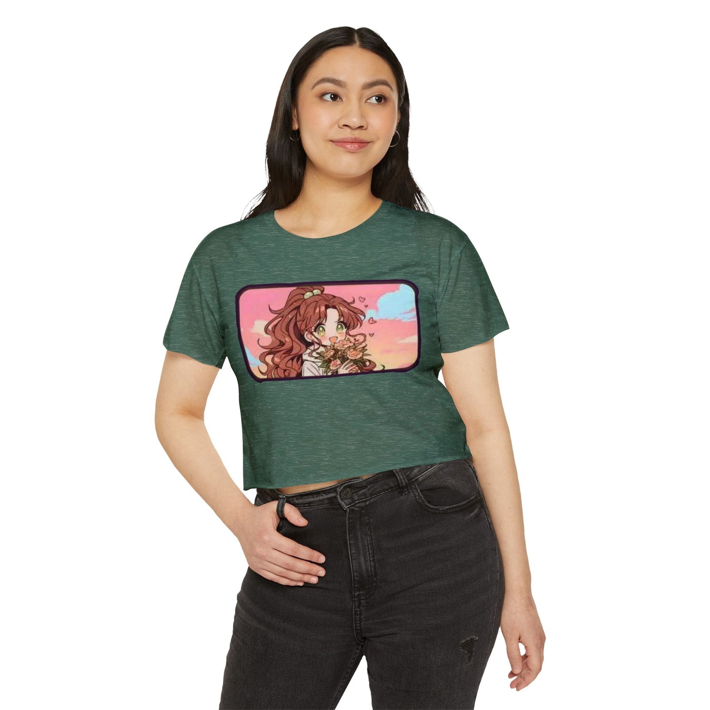 Boho Floral sailor moon 9 Women's Crop Top, Festival Wear, Summer Fashion, Cute Top, Gift for Her