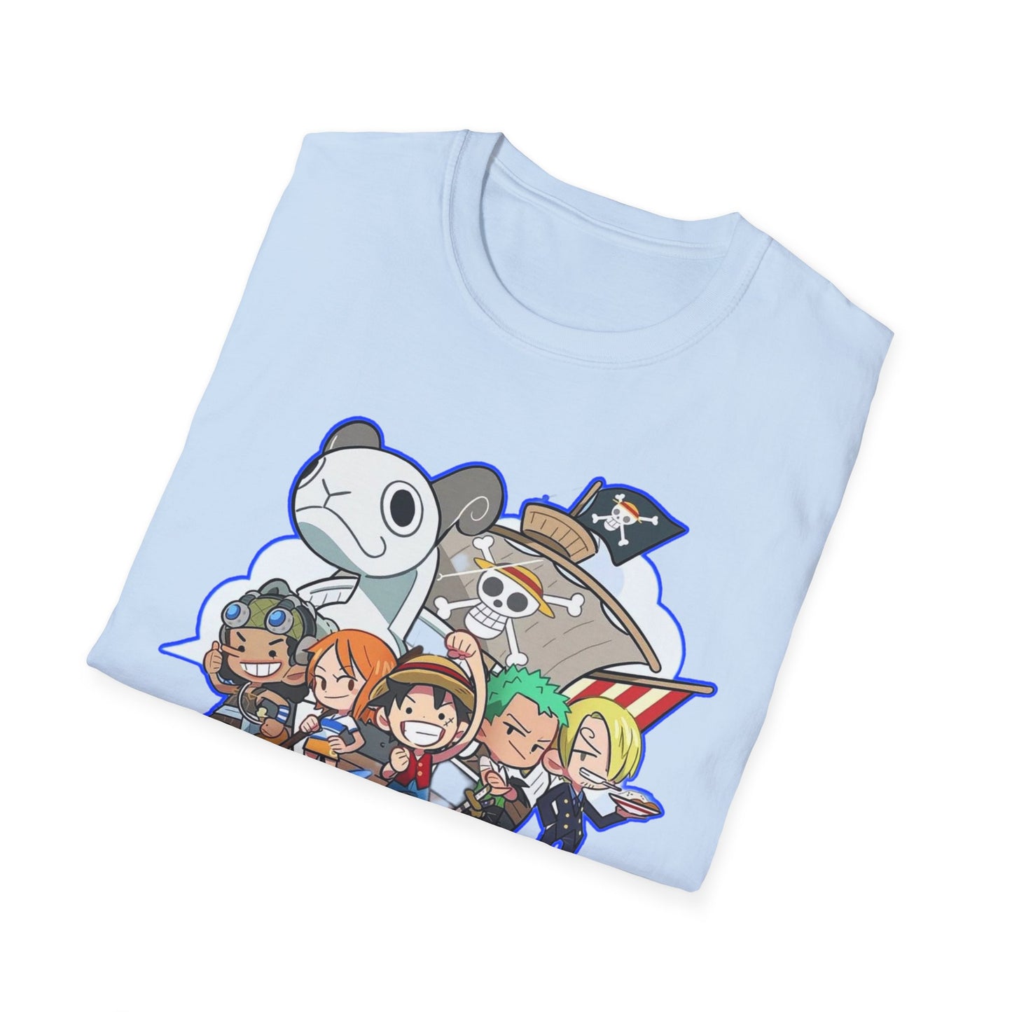 Cute Cartoon Character one piece 7 T-Shirt, Graphic Tee for Anime Lovers, Unisex Gift, Casual Wear, Softstyle Shirt