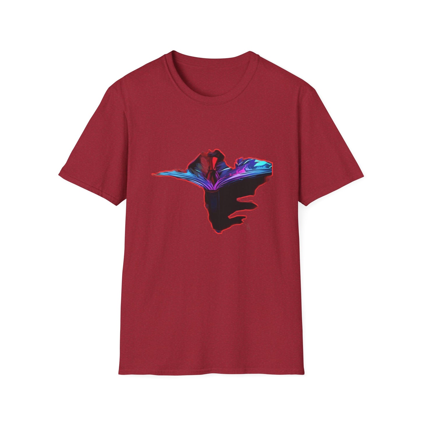 Dn Colorful Artistic Michigan Unisex Softstyle T-Shirt, Casual Wear, Unique Gift, Summer Outfit, Birthday Present, Art Lover's Tee