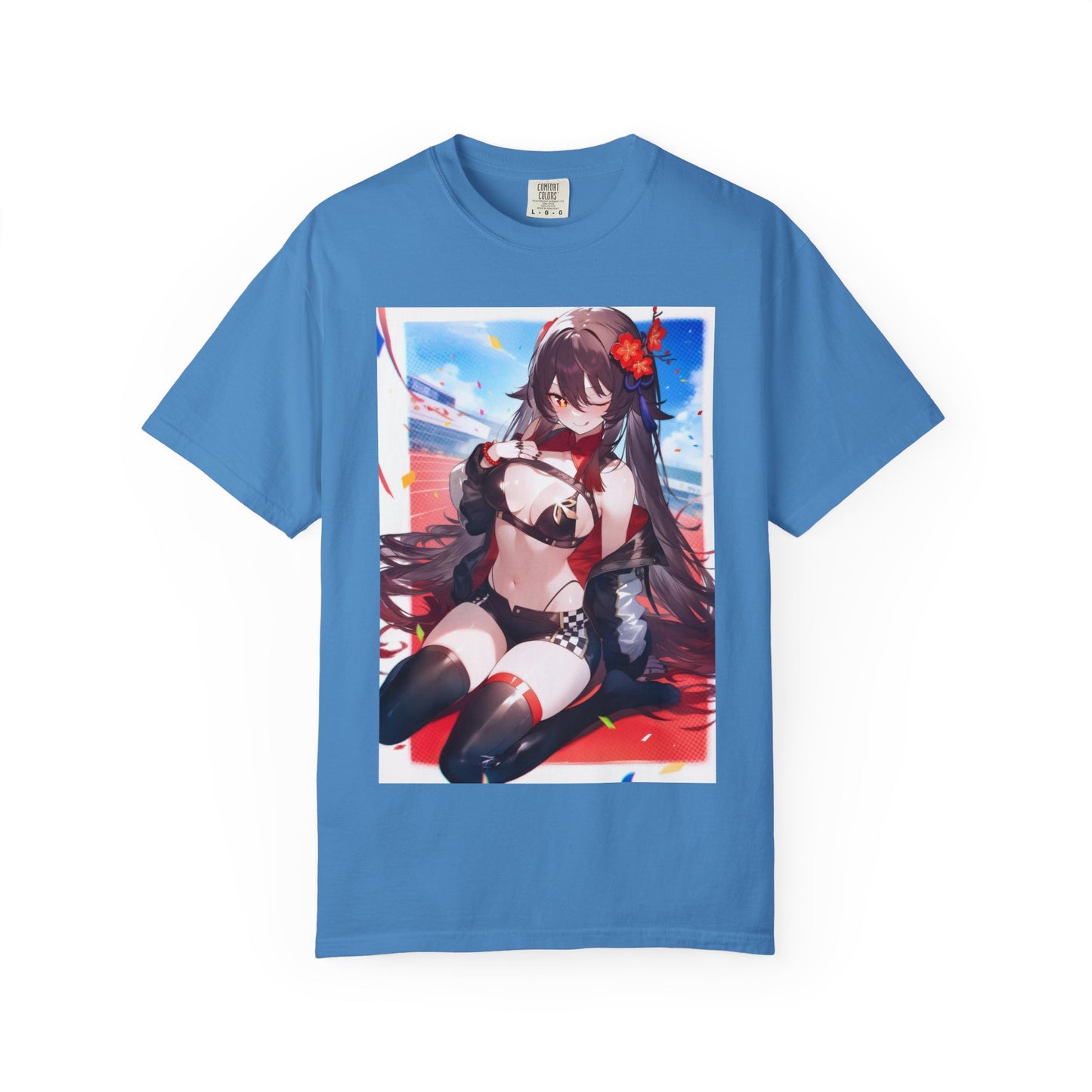 Anime-Inspired lewd type Garment-Dyed T-shirt, Perfect for Anime Fans, Casual Wear, Gift for Holidays, Unique Streetwear Look, Comfortable Summer Tee