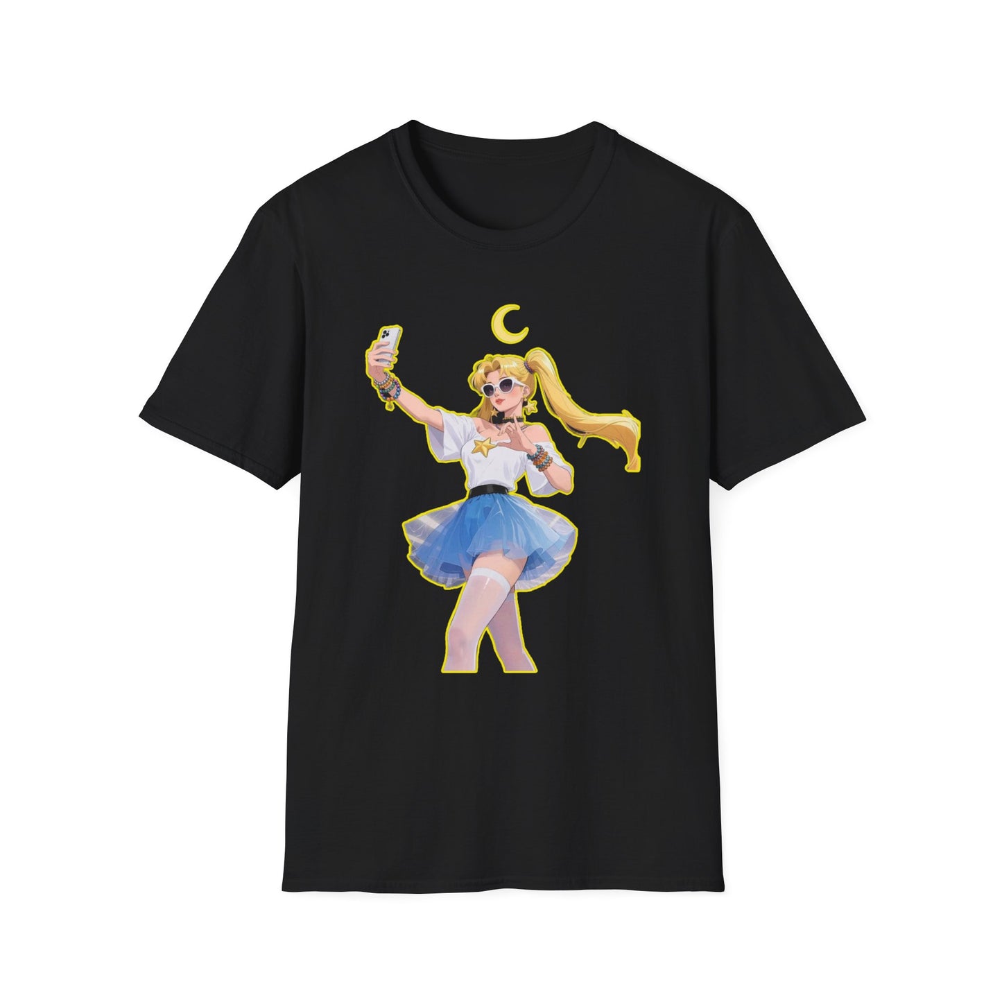 Moonlit Selfie sailor moon Unisex T-Shirt – Fun, Relatable, Casual Wear for Anime Fans, Gifts for Birthdays, Cosplay Events, or Everyday Comfort