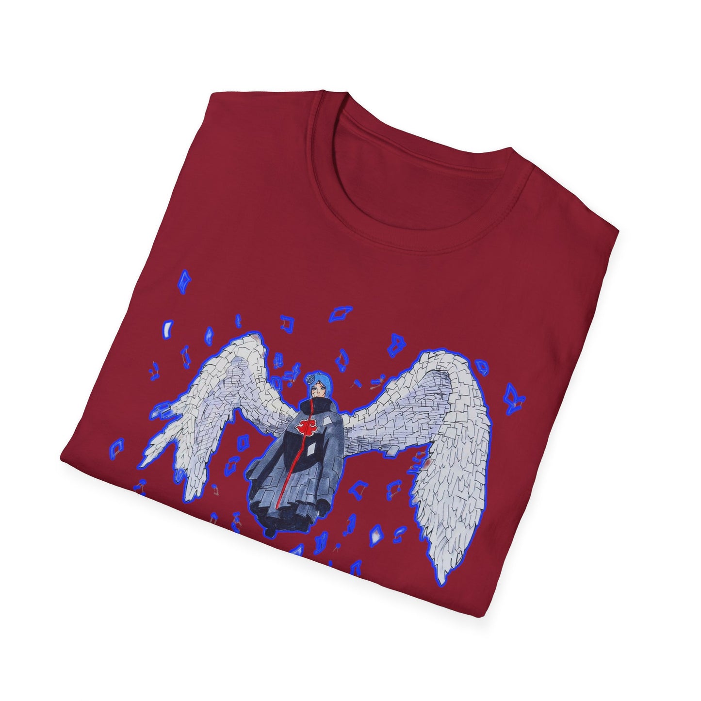 Angel Wings Naruto Unisex Softstyle T-Shirt | Casual Aesthetic Tee for Daily Wear, Gift for Her, Art-Inspired Fashion, Unique Graphic Tee