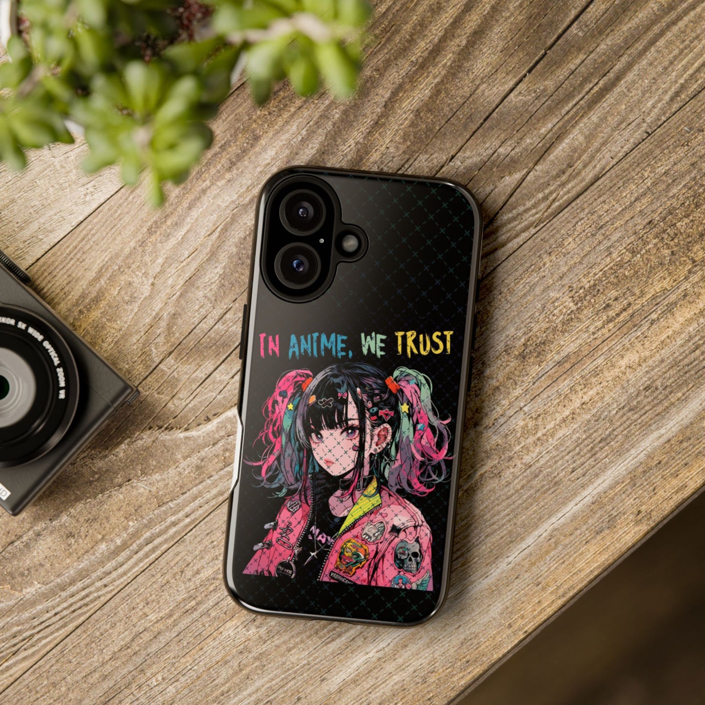 Anime Art Phone Case, Tough Cases, In Anime We Trust, Geek Gift, Aesthetic Phone Cover, Pop Culture Accessory