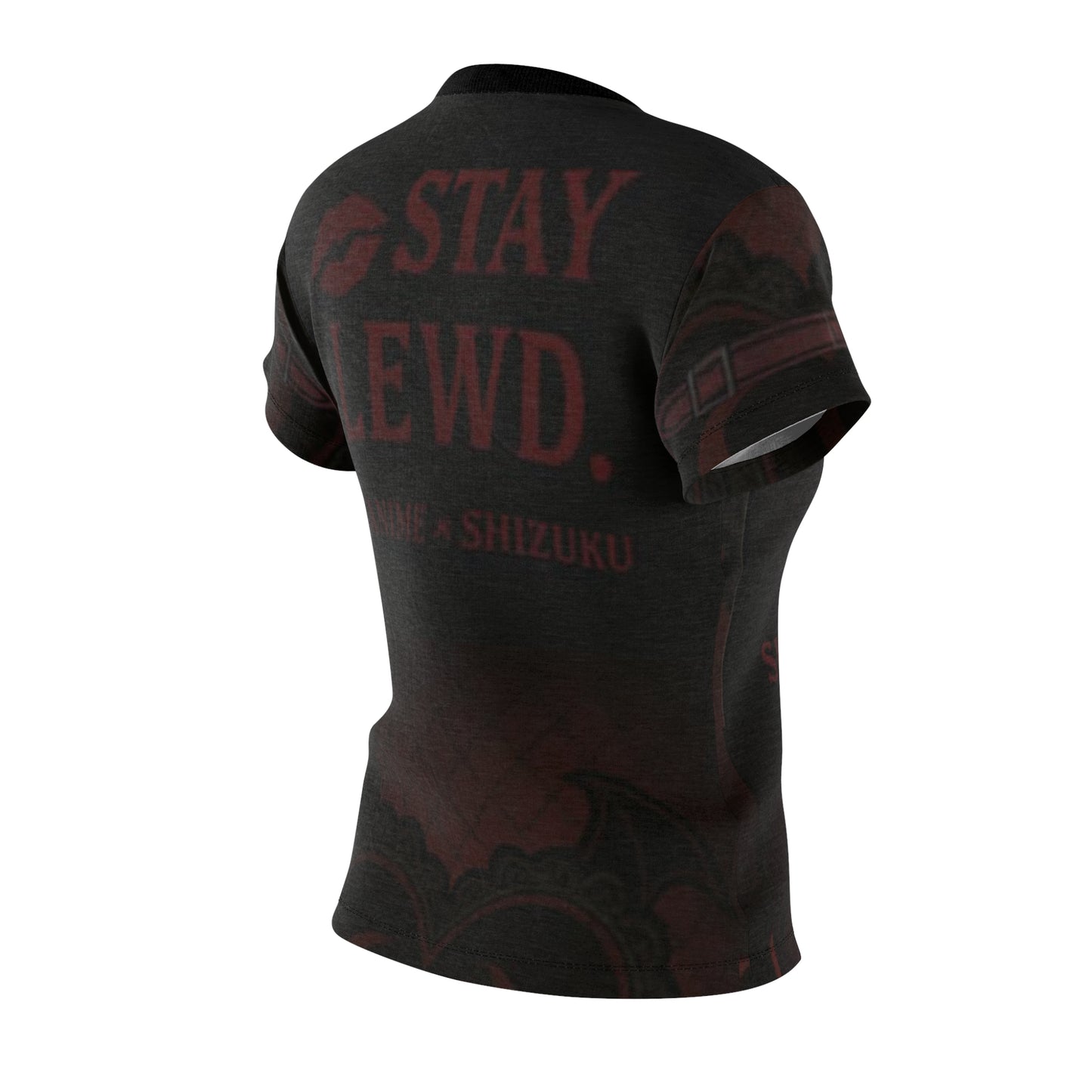 Gothic Heart Print Tee, Women's Cut & Sew Shirt, Alternative Fashion Tee, Unique Graphic Top, Casual Style, Edgy Outfit
