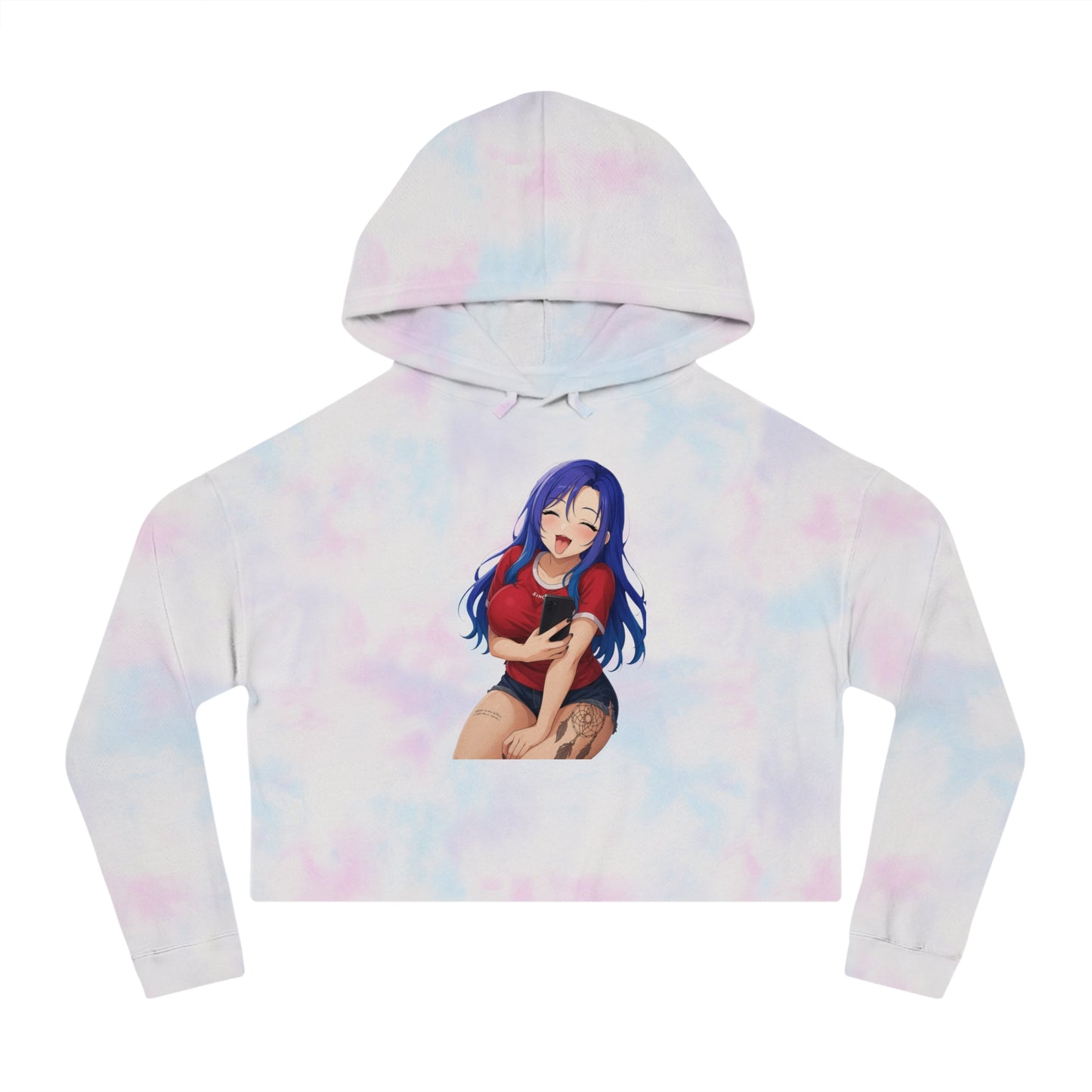 Anime-Inspired Cropped Hoodie - Cute & Sassy, Streetwear Fashion, Gift for Her, Cosplay, Casual Wear, Anime Lovers