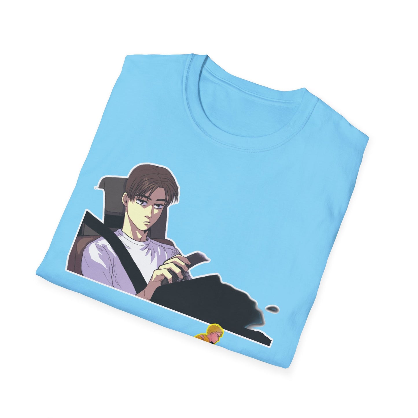 Anime-Inspired Unisex initial D 9 Softstyle T-Shirt, Graphic Tee, Casual Wear, Gift for Fans, Streetwear Style, Soft Cotton Top