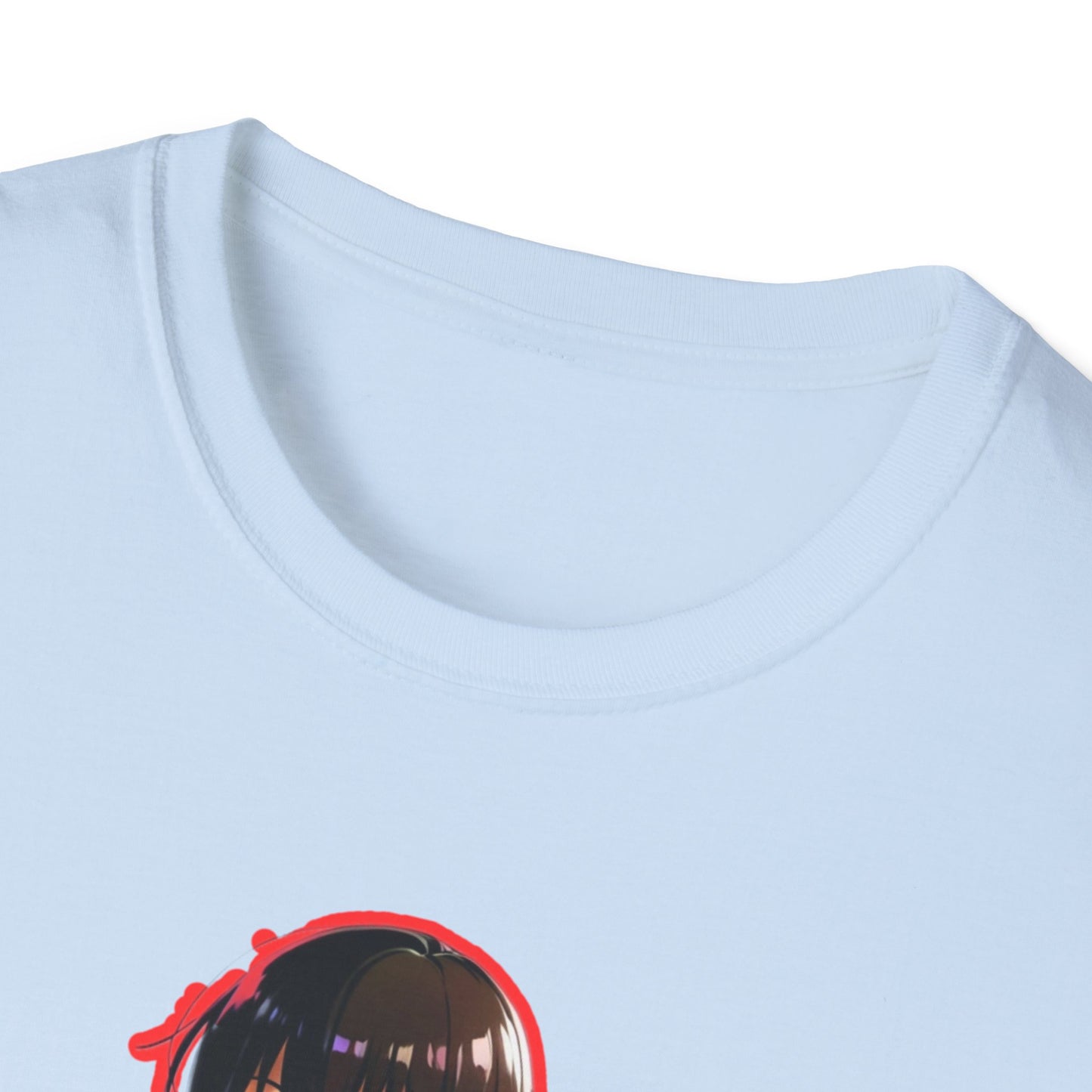 Cute Anime Graphic erased T-Shirt, Unisex Softstyle Tee for Fans, Cozy Everyday Wear, Perfect Gift for Teens, Anime Merchandise