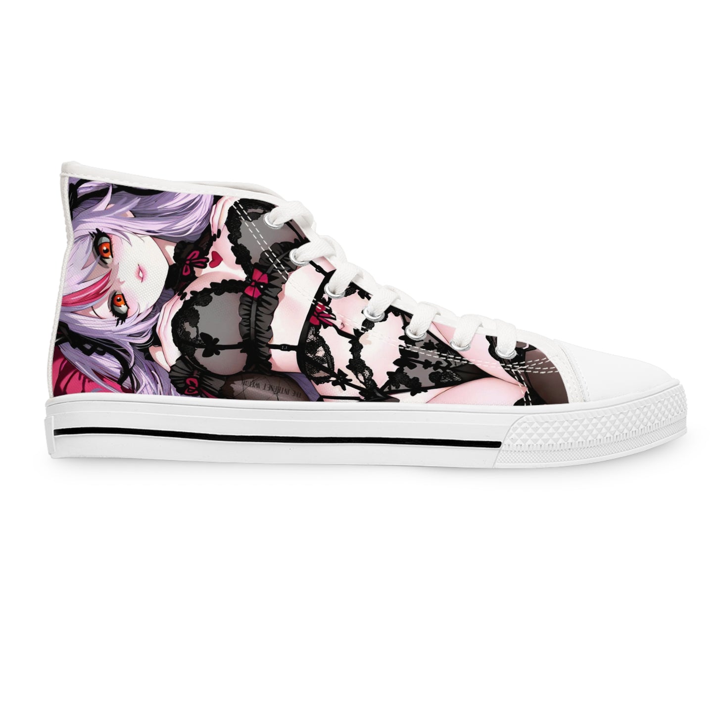 Trendy Women's High Top Sneakers with Artistic Design, Fashionable Footwear, Casual Sneakers, Street Style Shoes, Unique Gift Idea