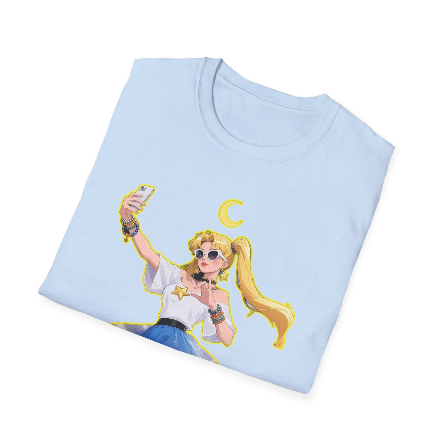 Moonlit Selfie sailor moon Unisex T-Shirt – Fun, Relatable, Casual Wear for Anime Fans, Gifts for Birthdays, Cosplay Events, or Everyday Comfort