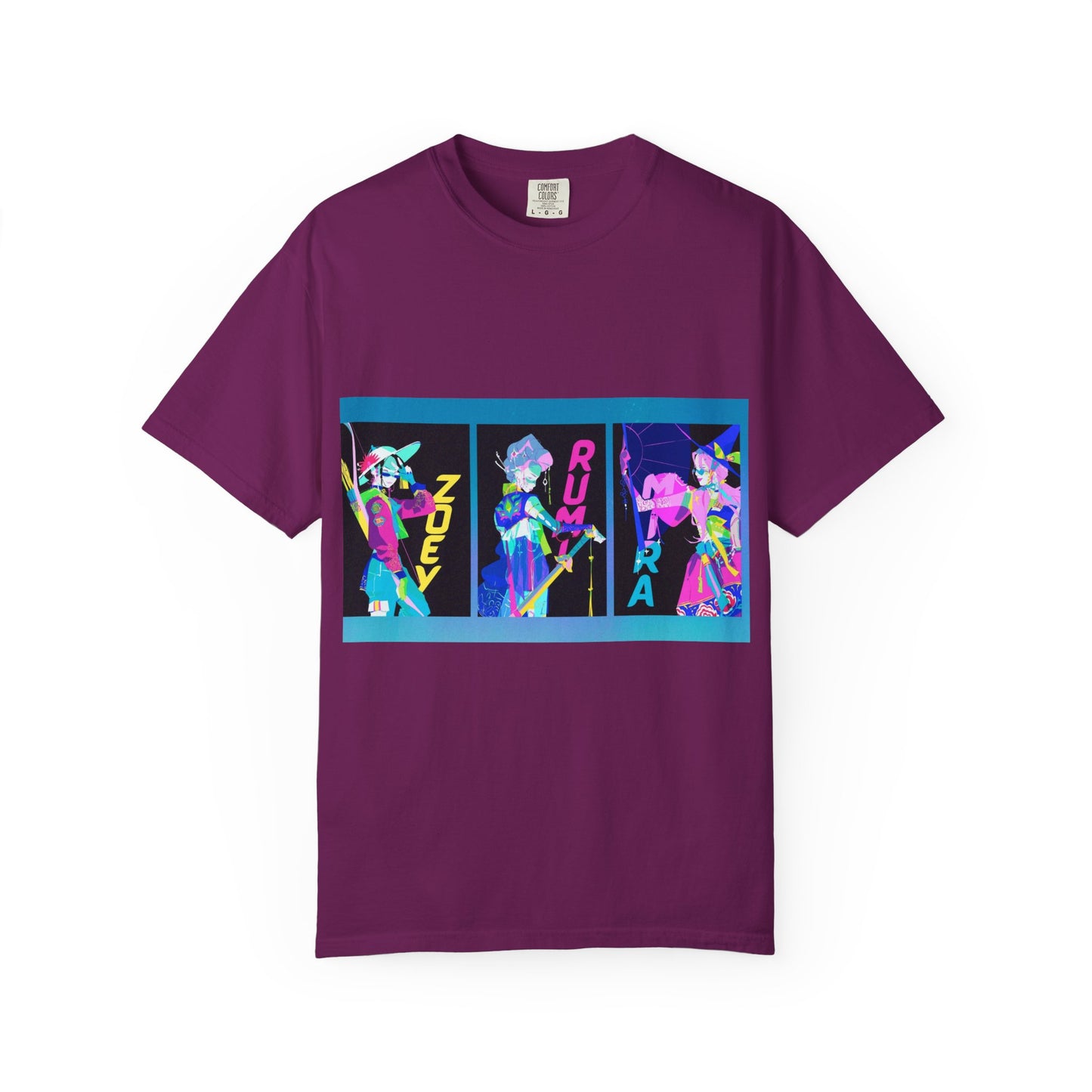 Anime-Inspired kpop Garment-Dyed T-shirt, Graphic Tee, Unisex Anime Shirt, Casual Wear, Gifts for Anime Lovers
