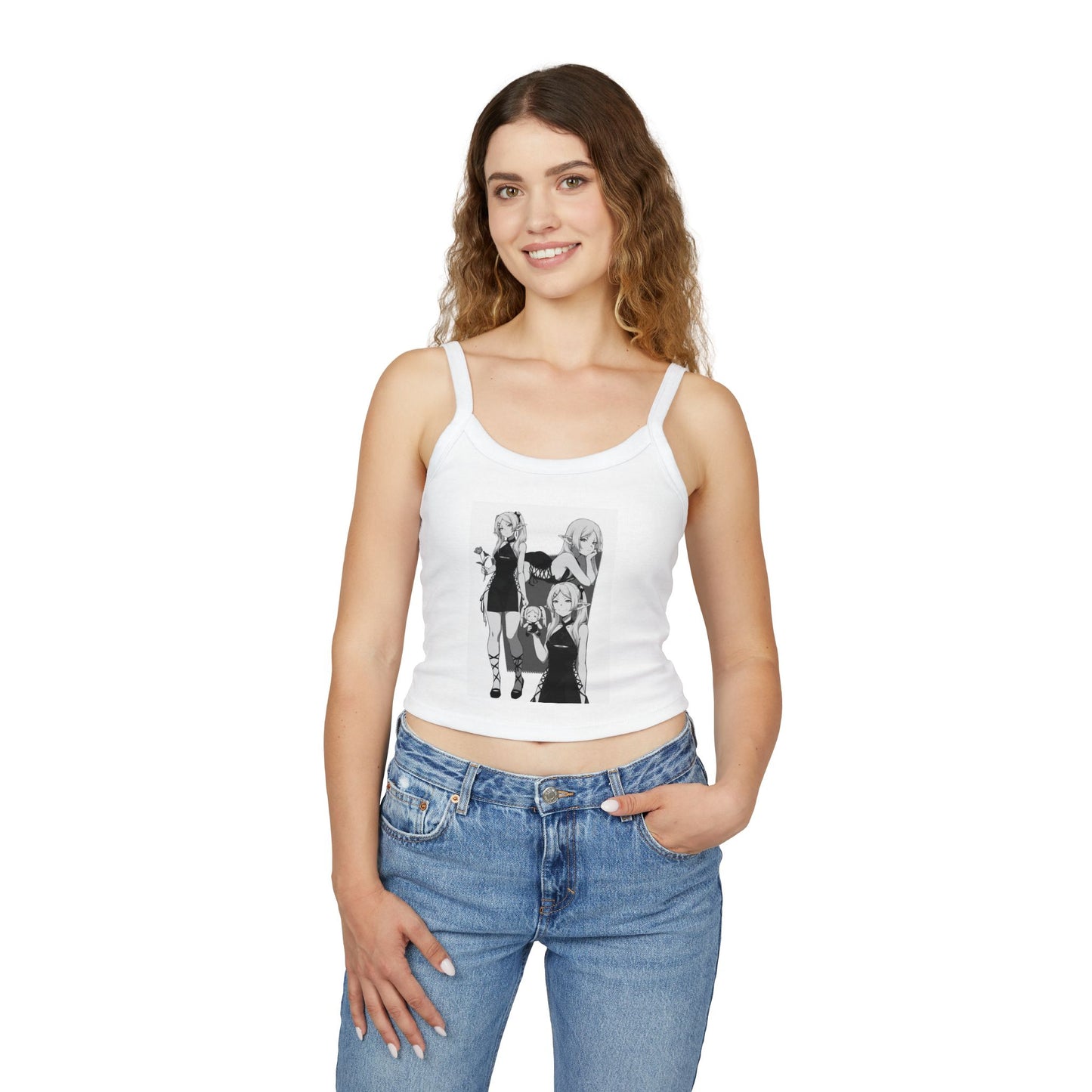 Freya-Inspired Women's Spaghetti Strap Tank Top, Cute Summer Top, Trendy Aesthetic Wear, Gift for Anime Lovers, Casual Fashion Item