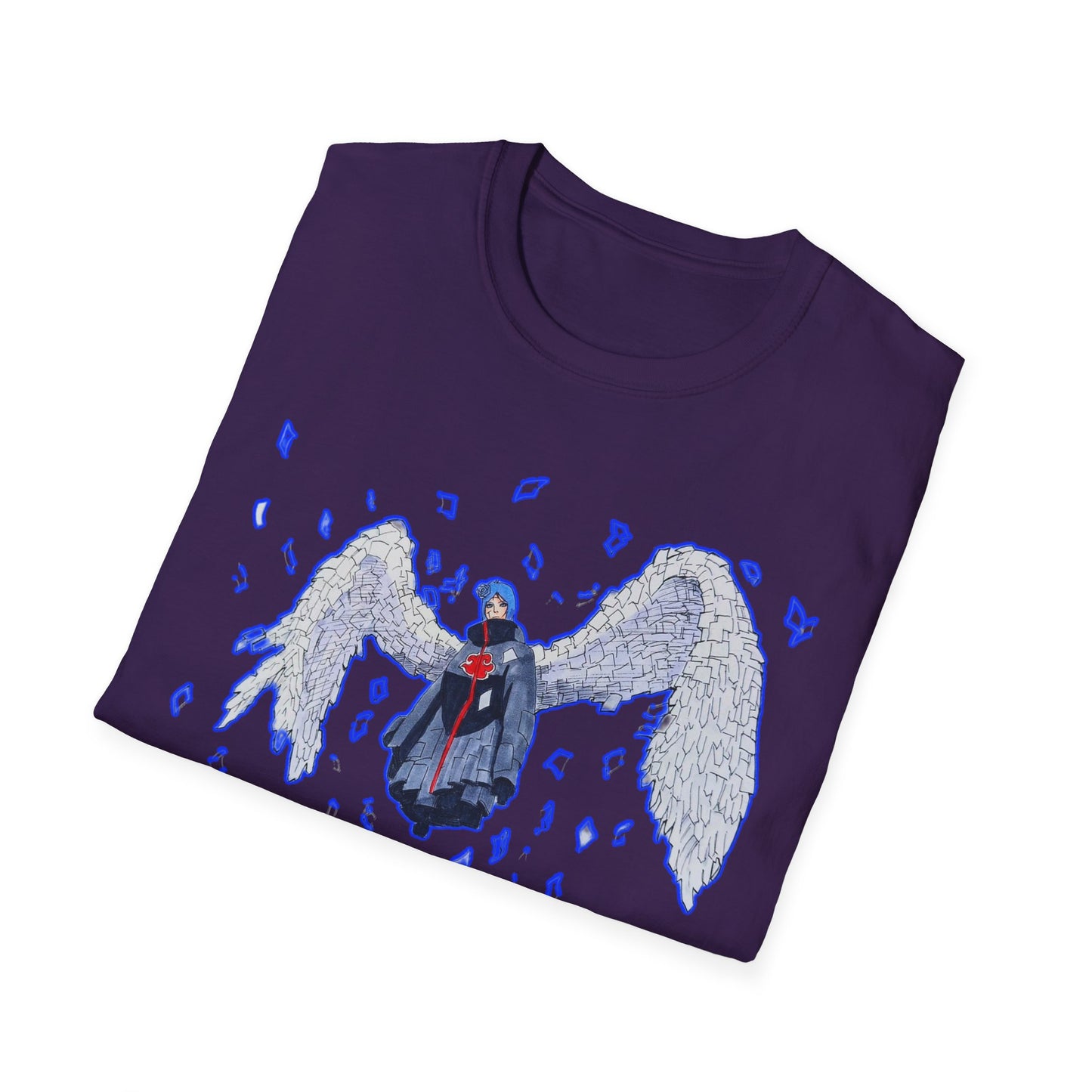 Angel Wings Naruto Unisex Softstyle T-Shirt | Casual Aesthetic Tee for Daily Wear, Gift for Her, Art-Inspired Fashion, Unique Graphic Tee