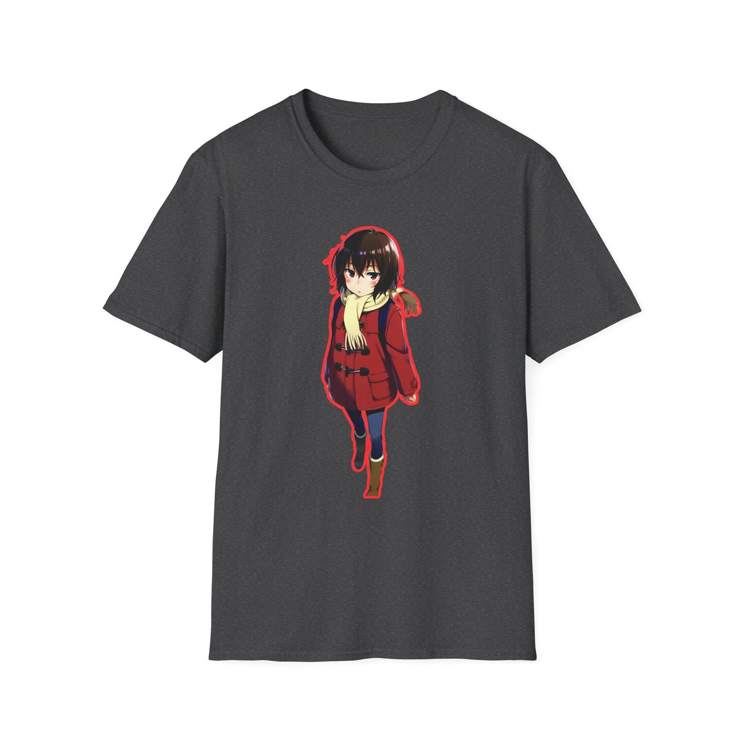 Cute Anime Graphic erased T-Shirt, Unisex Softstyle Tee for Fans, Cozy Everyday Wear, Perfect Gift for Teens, Anime Merchandise