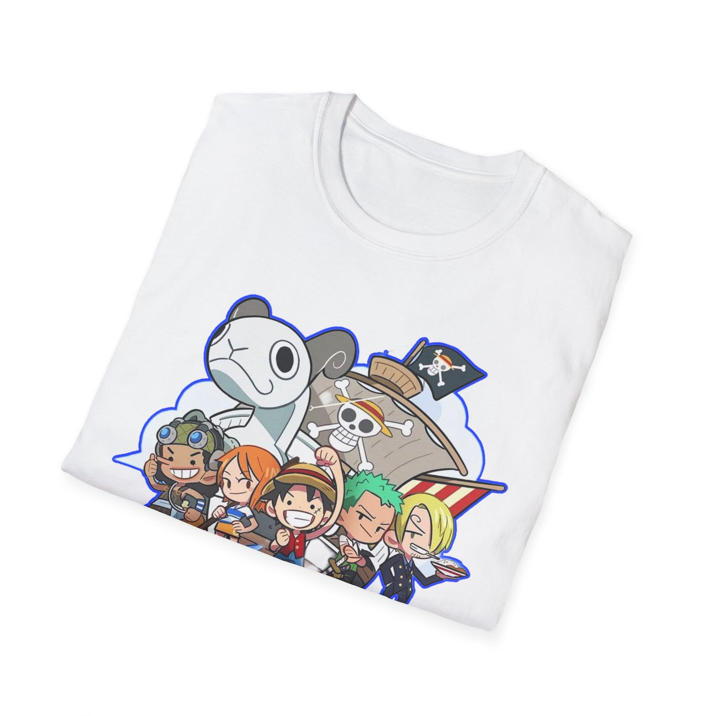 Cute Cartoon Character one piece 7 T-Shirt, Graphic Tee for Anime Lovers, Unisex Gift, Casual Wear, Softstyle Shirt