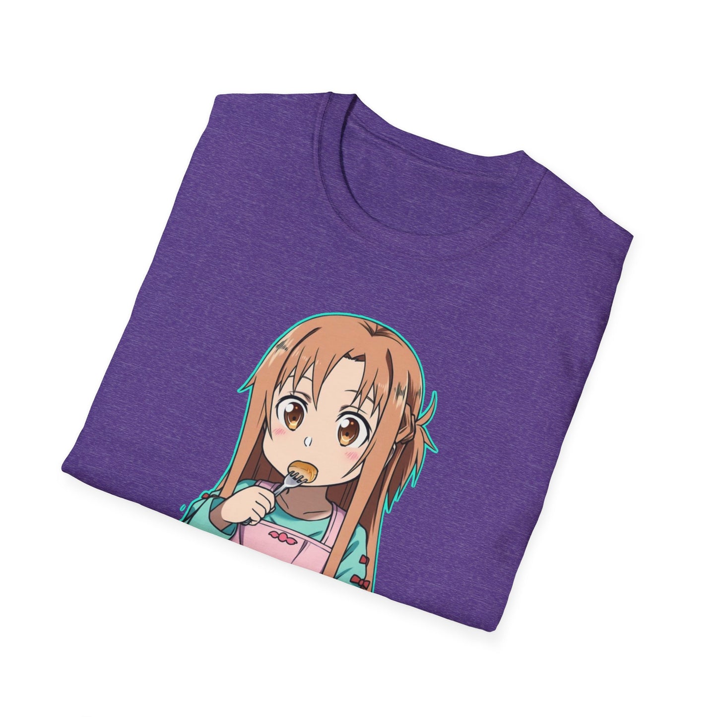 Kawaii Pancake Lover sao T-Shirt, Cute Anime Tee, Foodie Gift, Unisex Softstyle Tee, Perfect for Pancake Day, Birthday, Everyday Wear