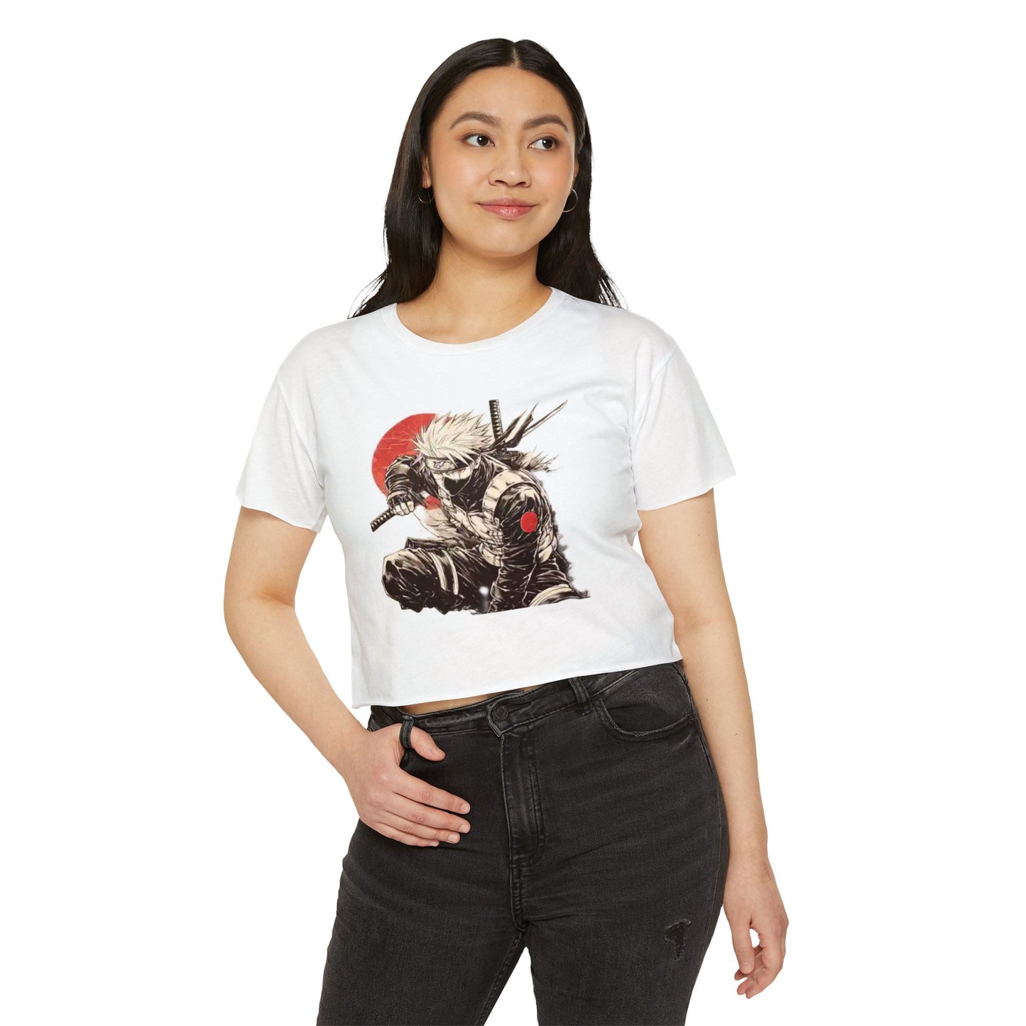 Anime-Inspired Women's naruto 2 Festival Crop Top, Trendy Crop Top, Cute Streetwear, Gift for Anime Lovers, Summer Festival Outfit, Edgy Anime Tee