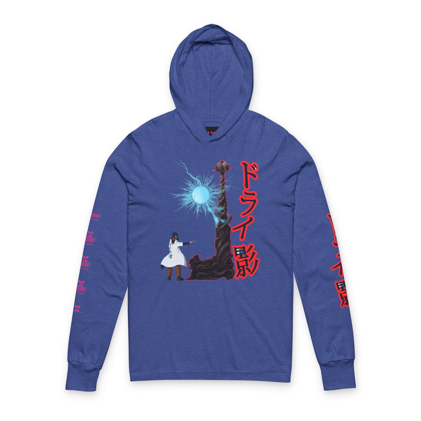 Anime-Inspired drykage Unisex Hooded Long Sleeve Tee, Graphic Tee, Streetwear, Casual Wear, Gift for Anime Lovers