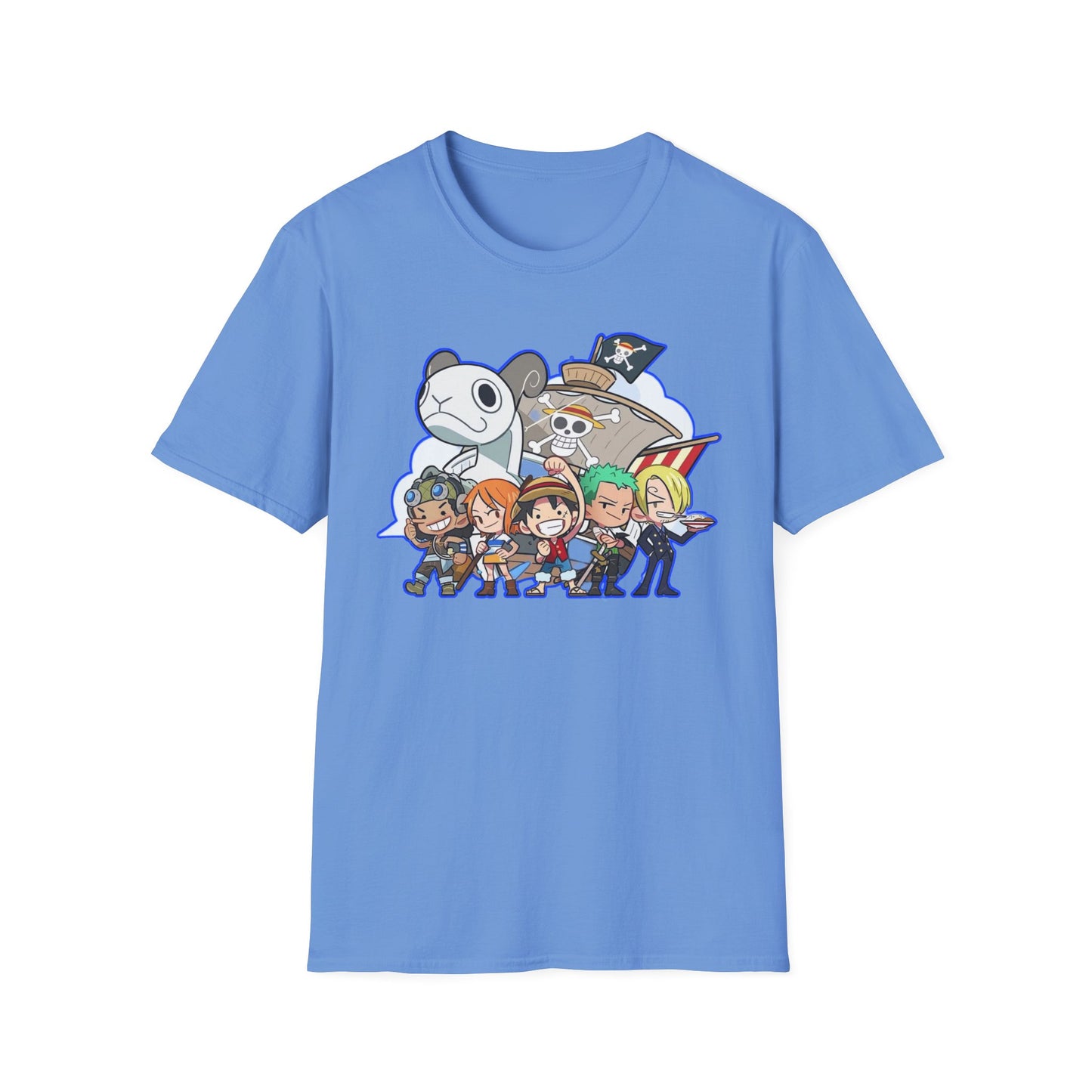 Cute Cartoon Character one piece 7 T-Shirt, Graphic Tee for Anime Lovers, Unisex Gift, Casual Wear, Softstyle Shirt