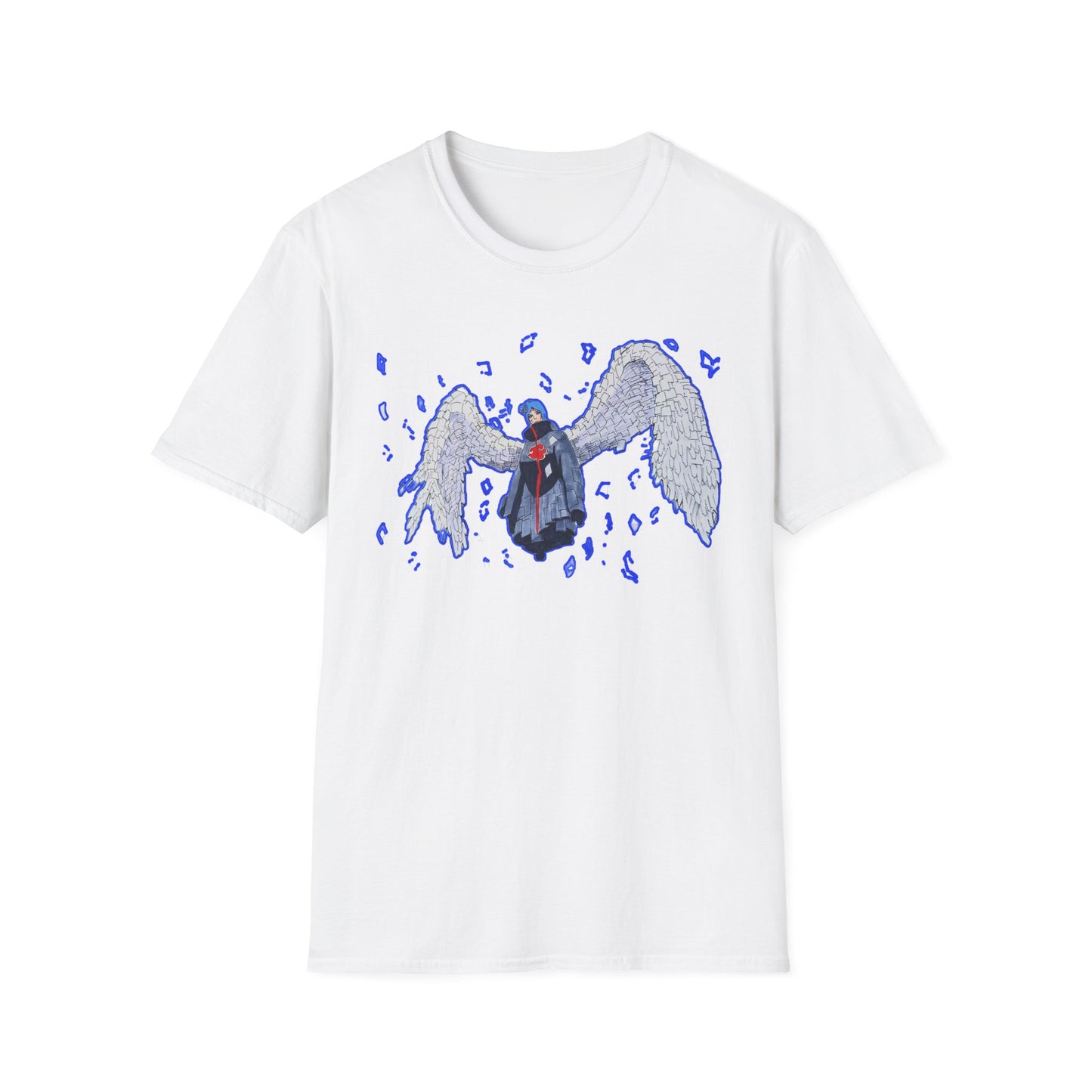 Angel Wings Naruto Unisex Softstyle T-Shirt | Casual Aesthetic Tee for Daily Wear, Gift for Her, Art-Inspired Fashion, Unique Graphic Tee