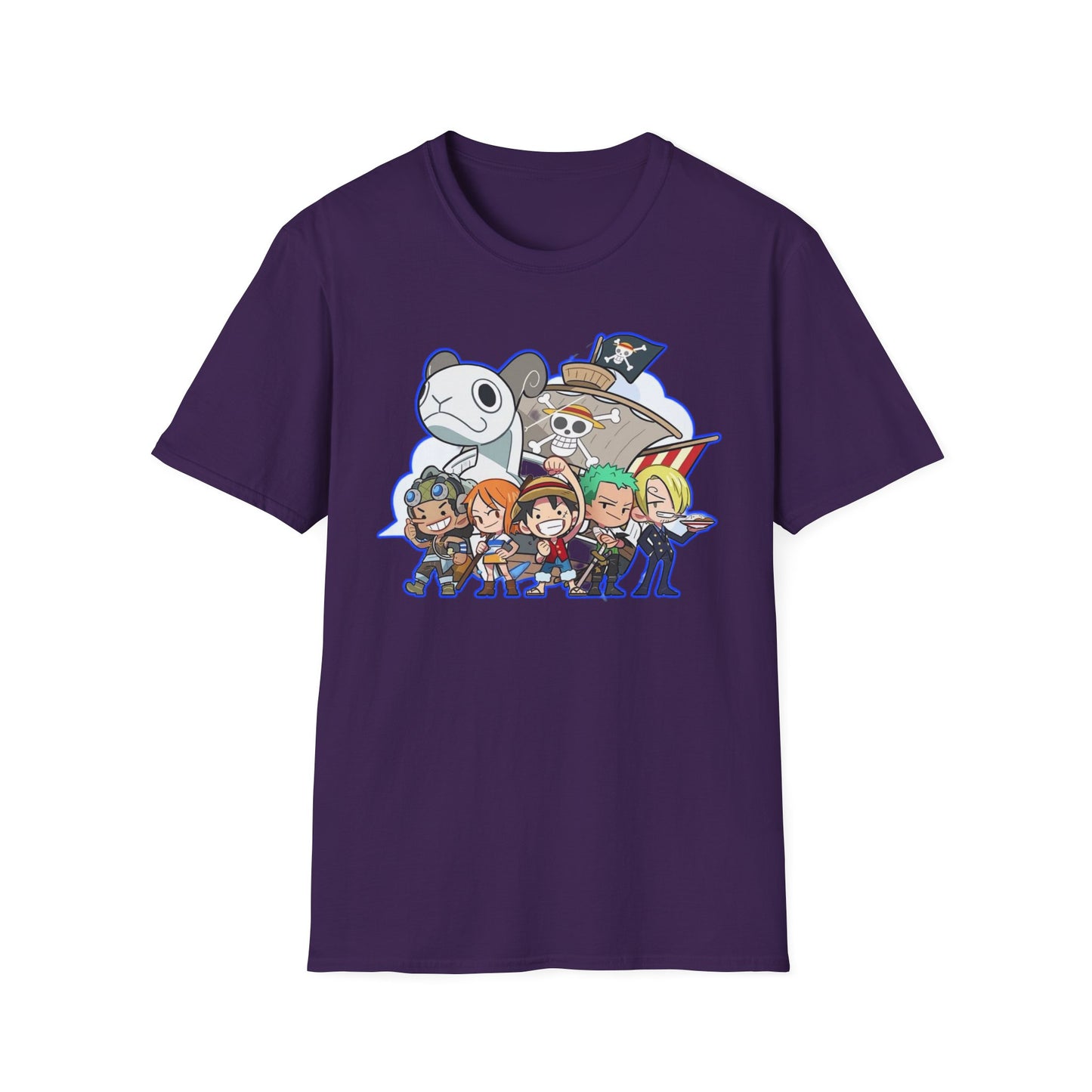 Cute Cartoon Character one piece 7 T-Shirt, Graphic Tee for Anime Lovers, Unisex Gift, Casual Wear, Softstyle Shirt