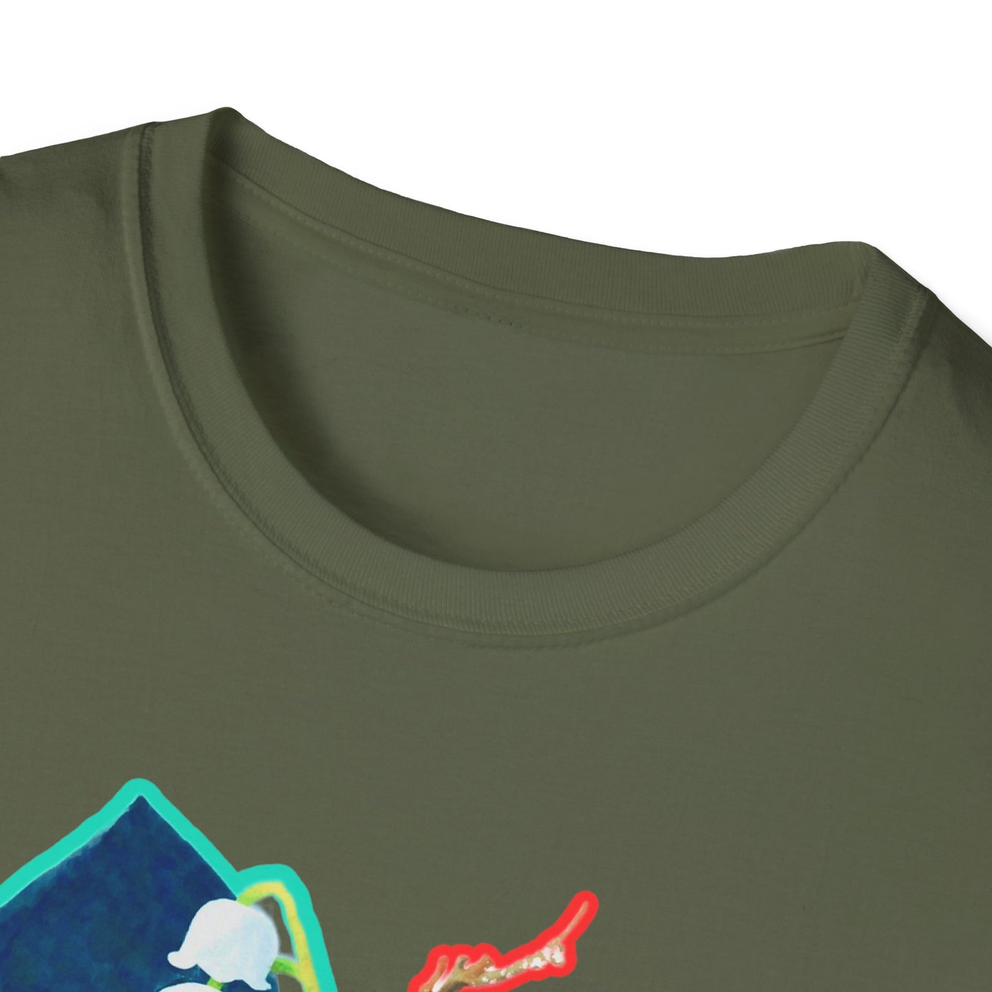 Artistic Unisex erased 5 Softstyle T-Shirt | Unique Graphic Tee, Gift for Art Lovers, Trendy Fashion, Everyday Wear, Creative Style