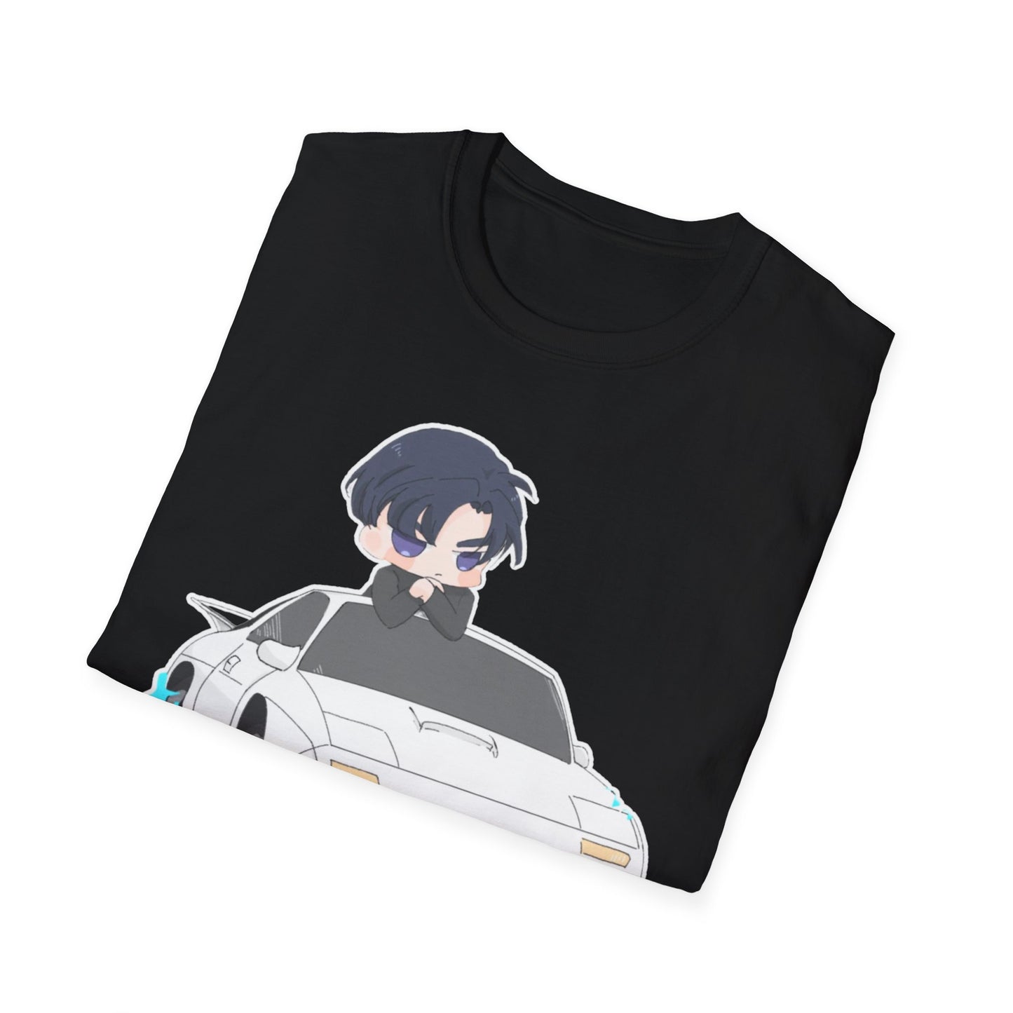 Anime Car initial D 4 Chibi T-Shirt, Unisex Graphic Tee, Cool Gift for Car Lovers, Casual Wear, Streetwear Style